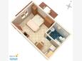 Krk, План в размещении типа studio-apartment, Домашние животные допускаются и WiFi.