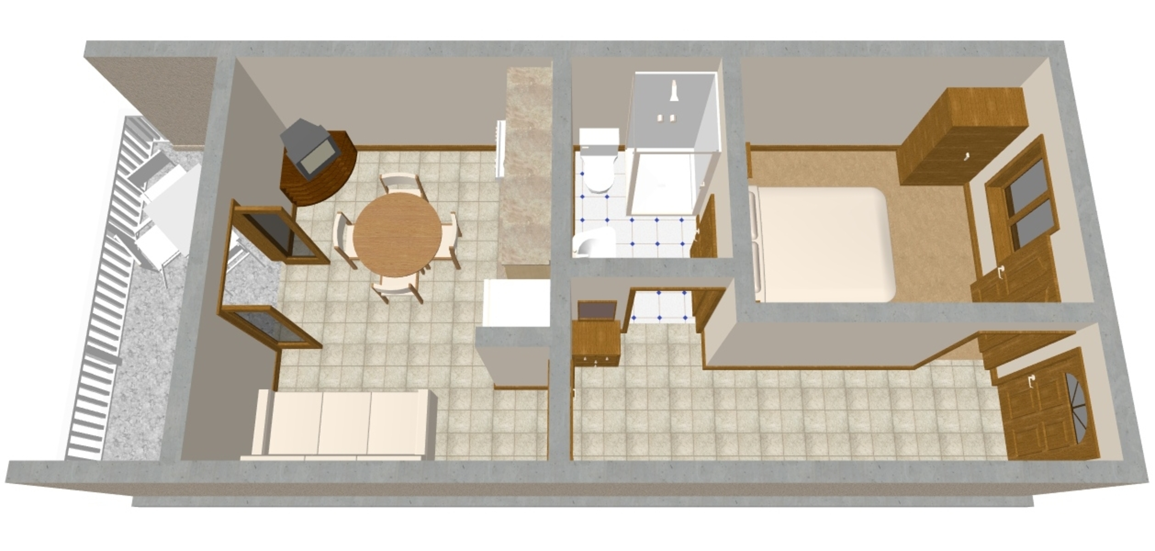 One bedroom apartment near beach Prigradica, Korčula  A-a