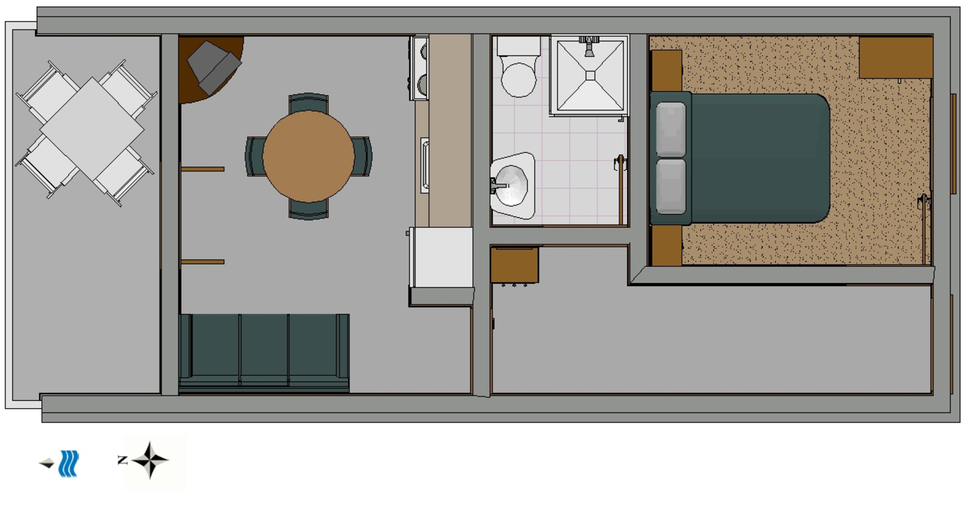 One bedroom apartment near beach Prigradica, Korčula  A-a