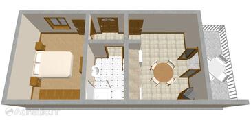 Prigradica, План в размещении типа apartment, WiFi.
