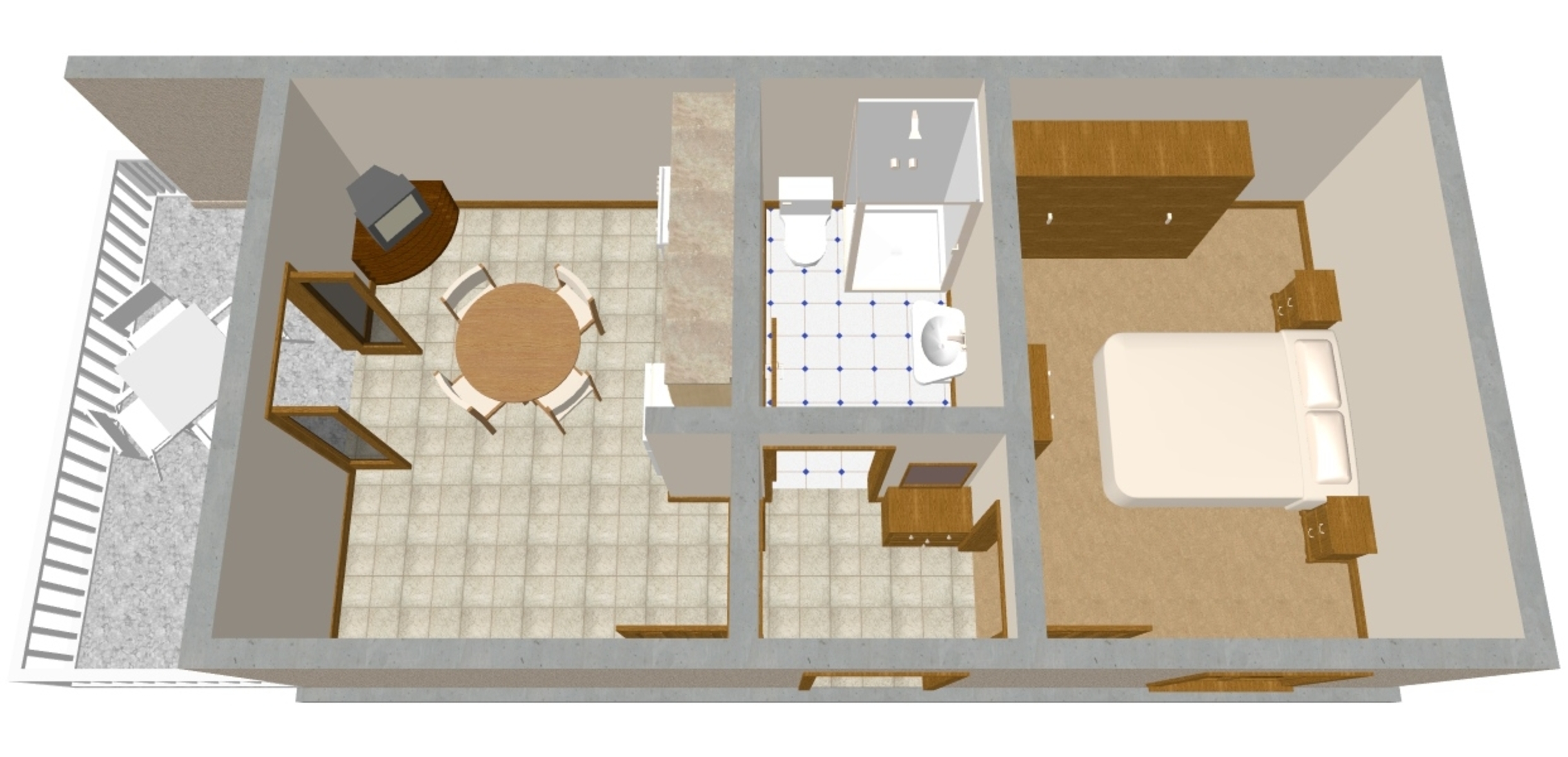 One bedroom apartment near beach Prigradica, Korčula  A-b