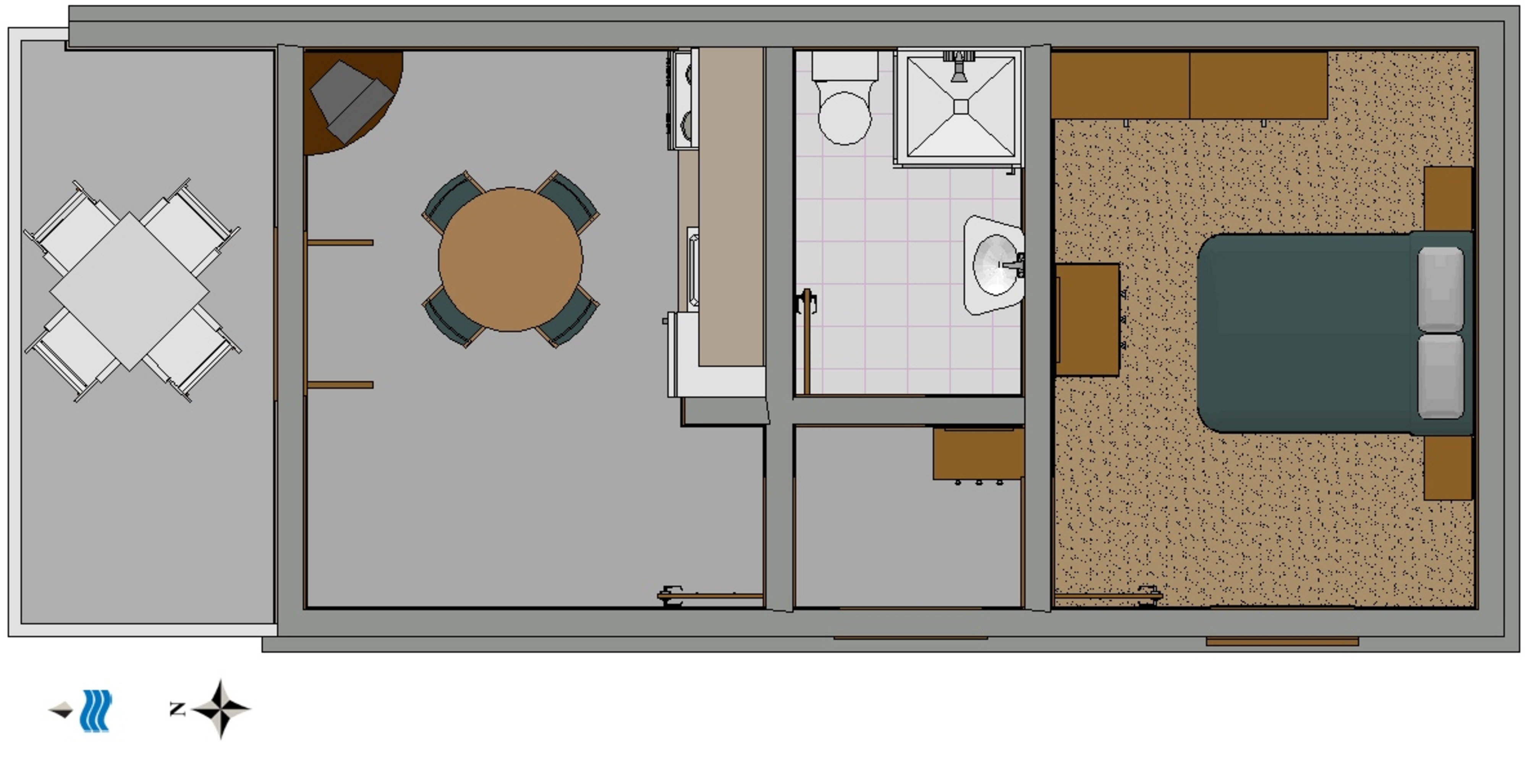 One bedroom apartment near beach Prigradica, Korčula  A-b
