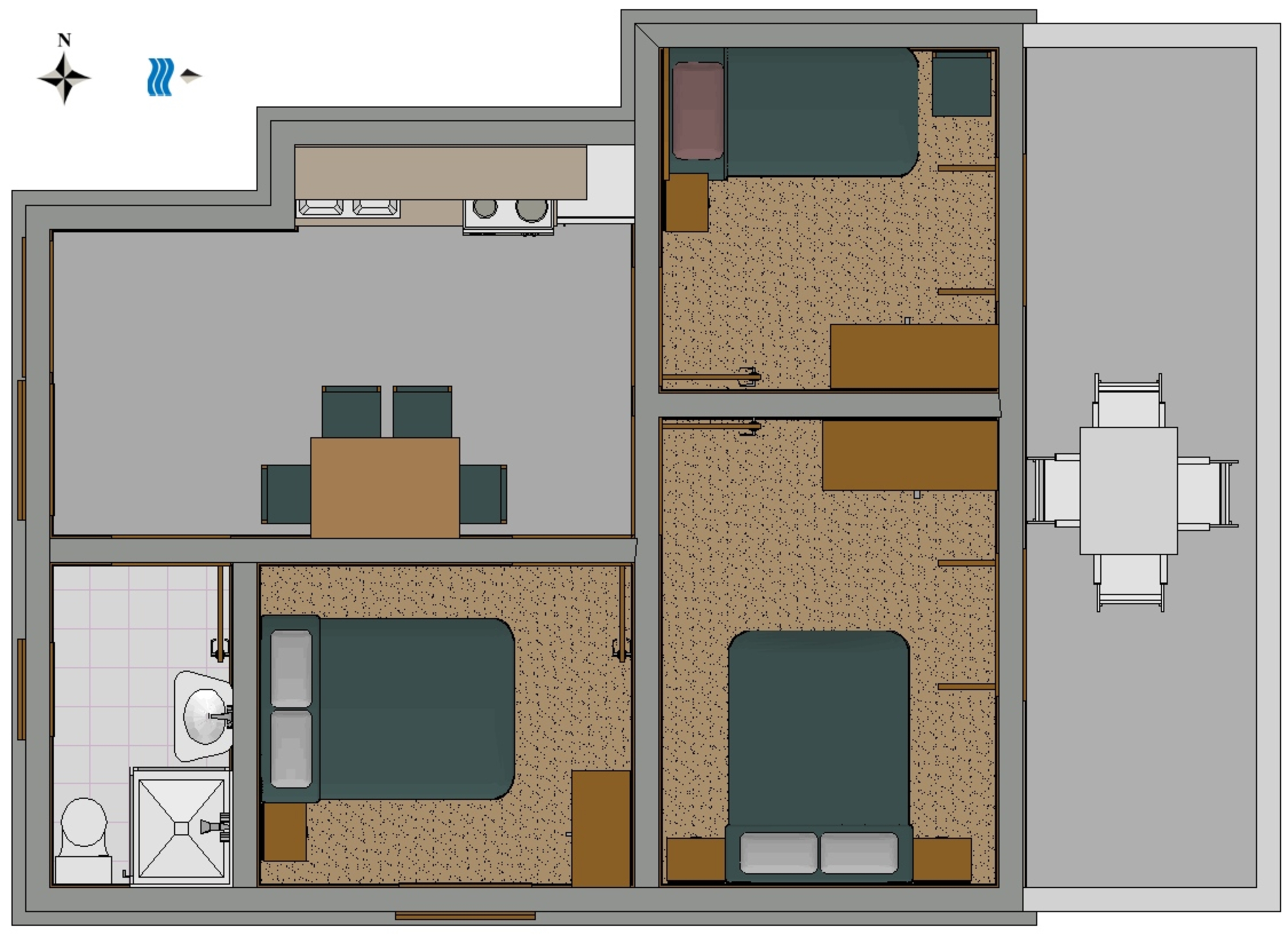 Three bedroom apartment with terrace and sea view Zavalatica, Korčula  A-a