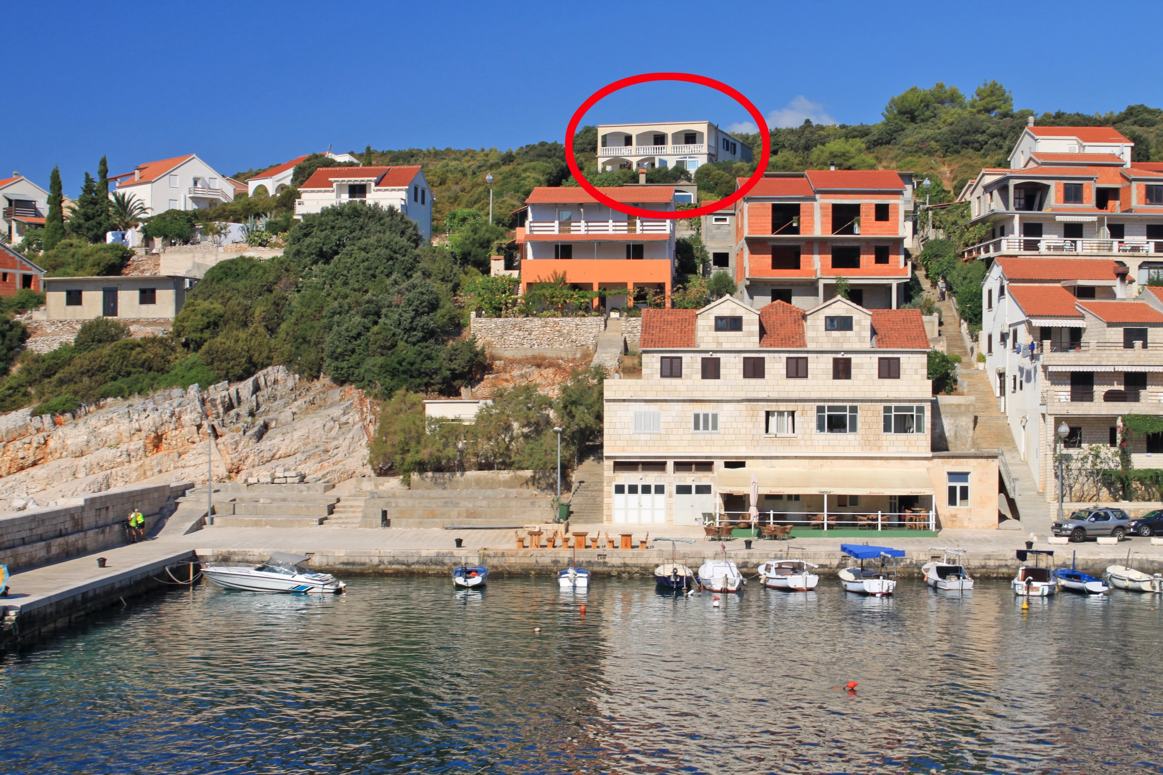 Three bedroom apartment with terrace and sea view Zavalatica, Korčula (A-546-a)