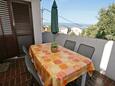 Čižići, Terrasse dans l’hébergement en type apartment, avec la vue sur la mer, animaux acceptés et WiFi.