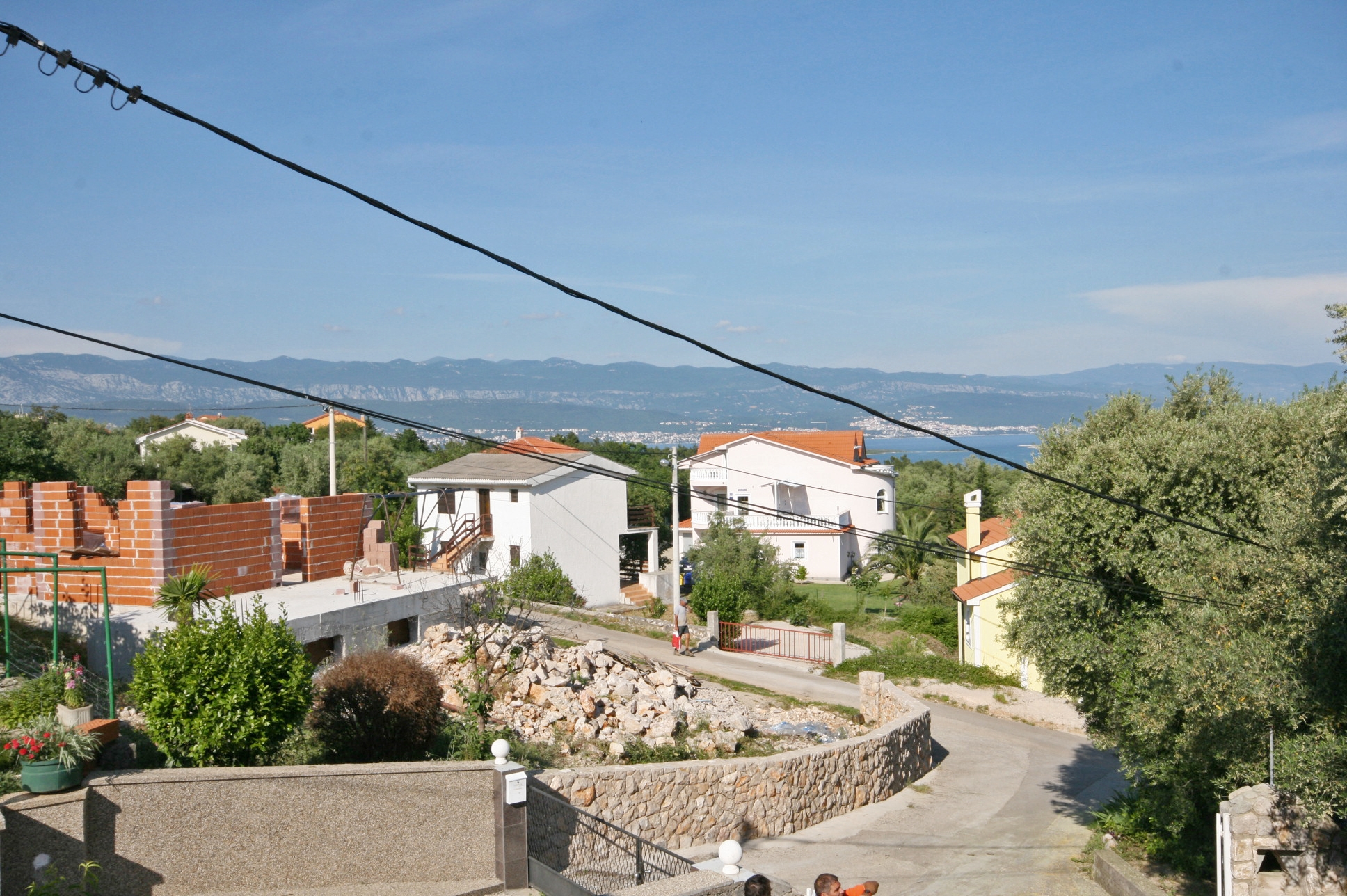 One bedroom apartment with terrace and sea view Čižići, Krk  A-b