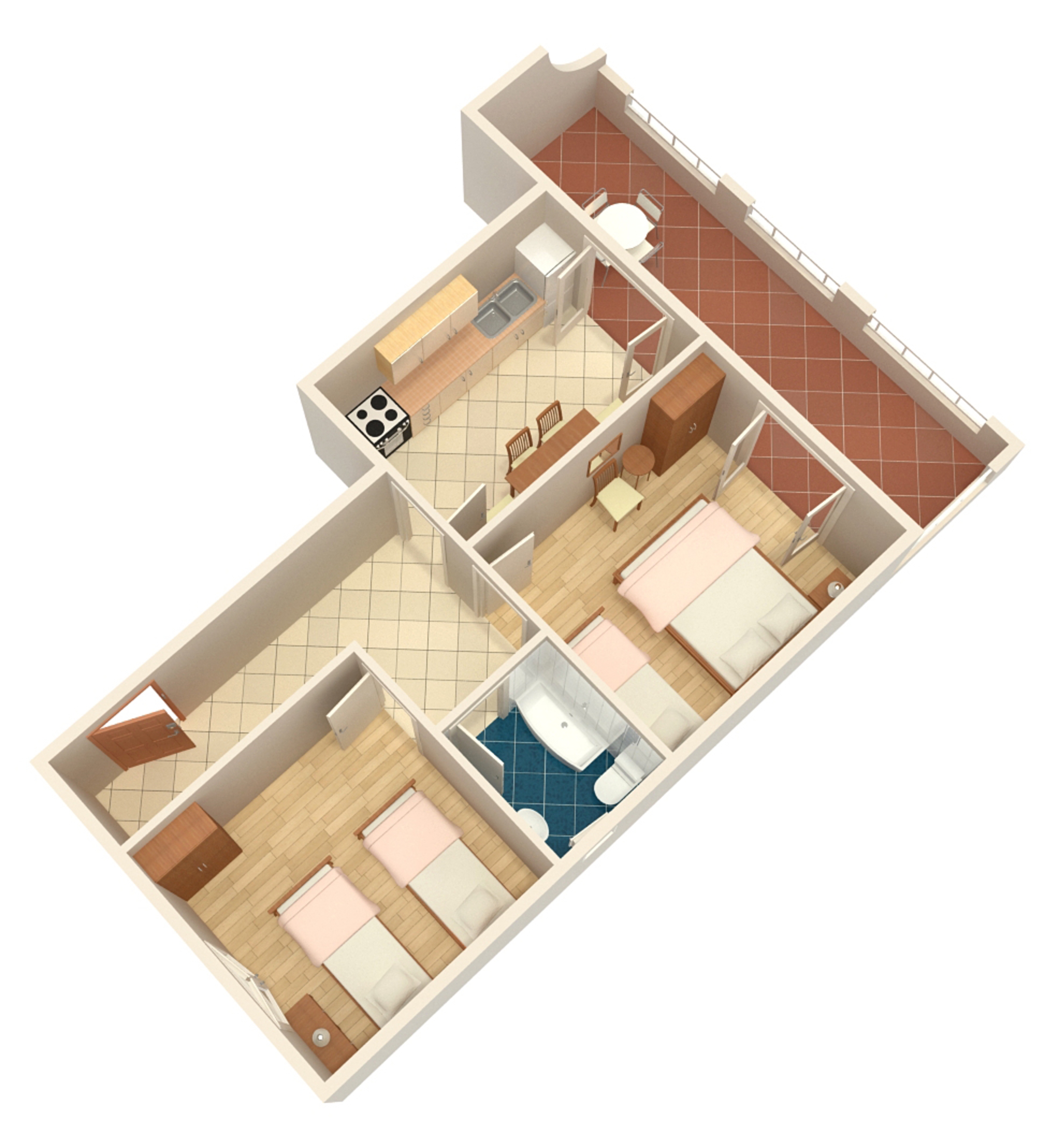 Two bedroom apartment near beach Zavala, Hvar  A-b