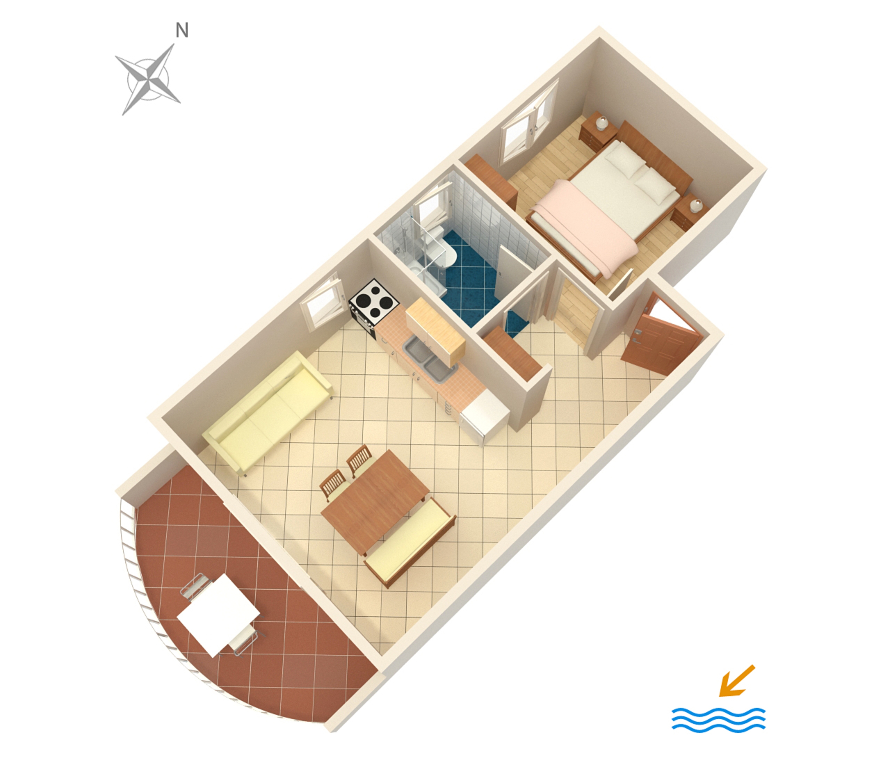 One bedroom apartment near beach Zavala, Hvar  A-d