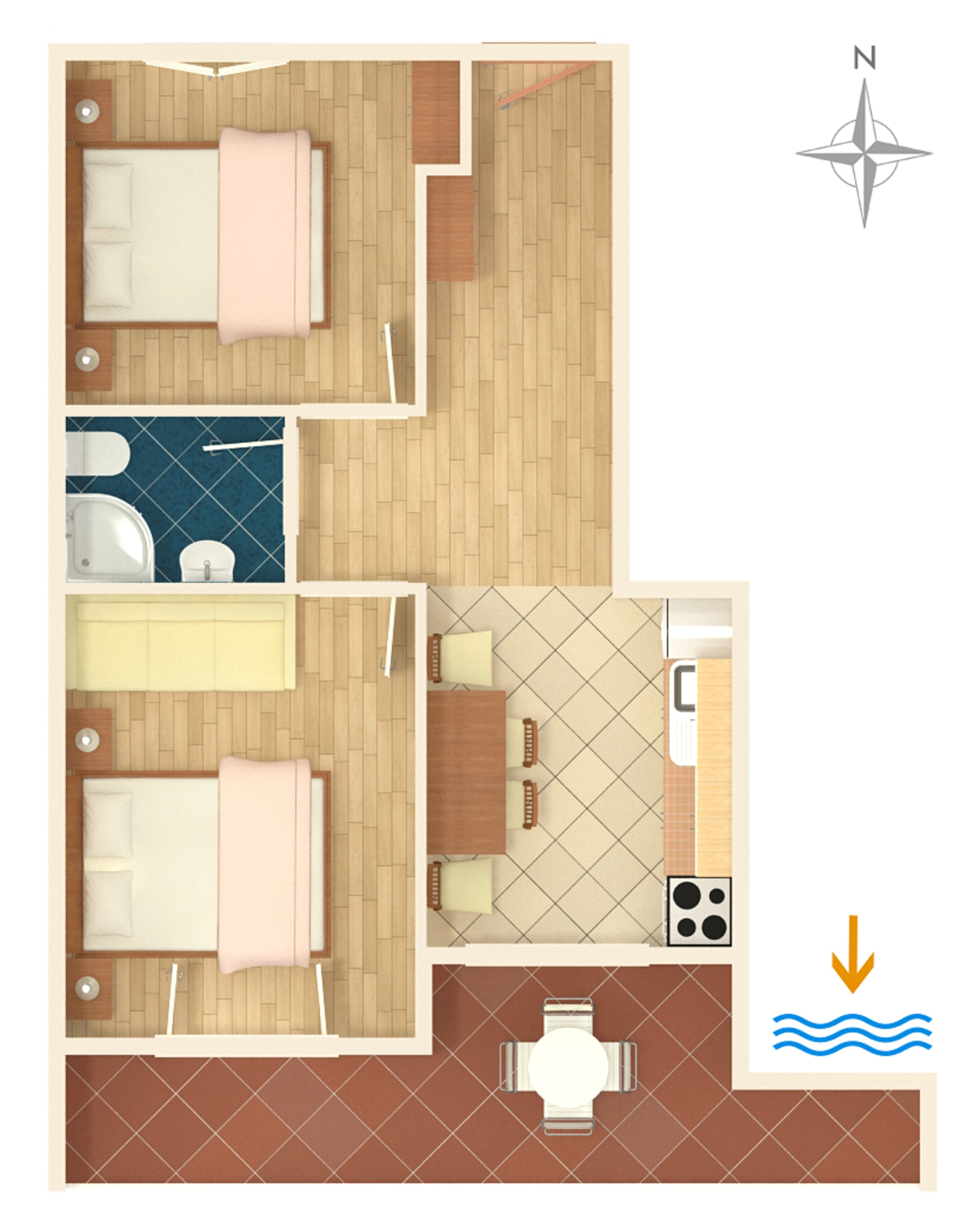Two bedroom apartment near beach Zavala, Hvar  A-e