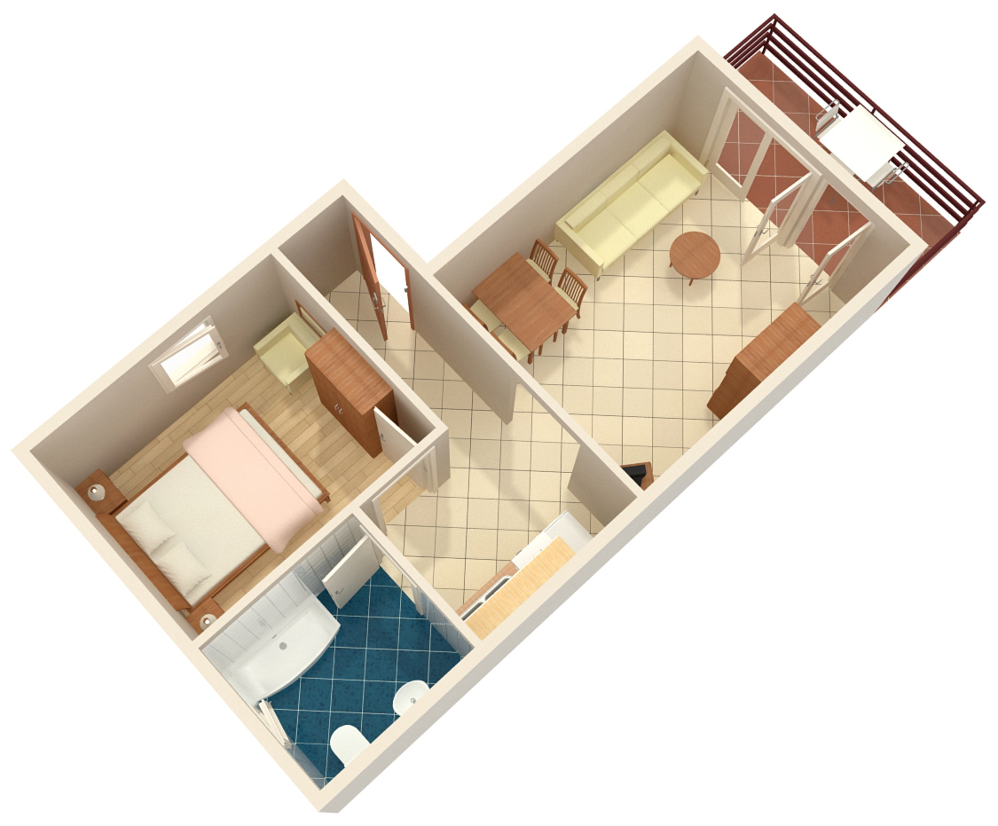One bedroom apartment with balcony Jadranovo, Crikvenica  A-a