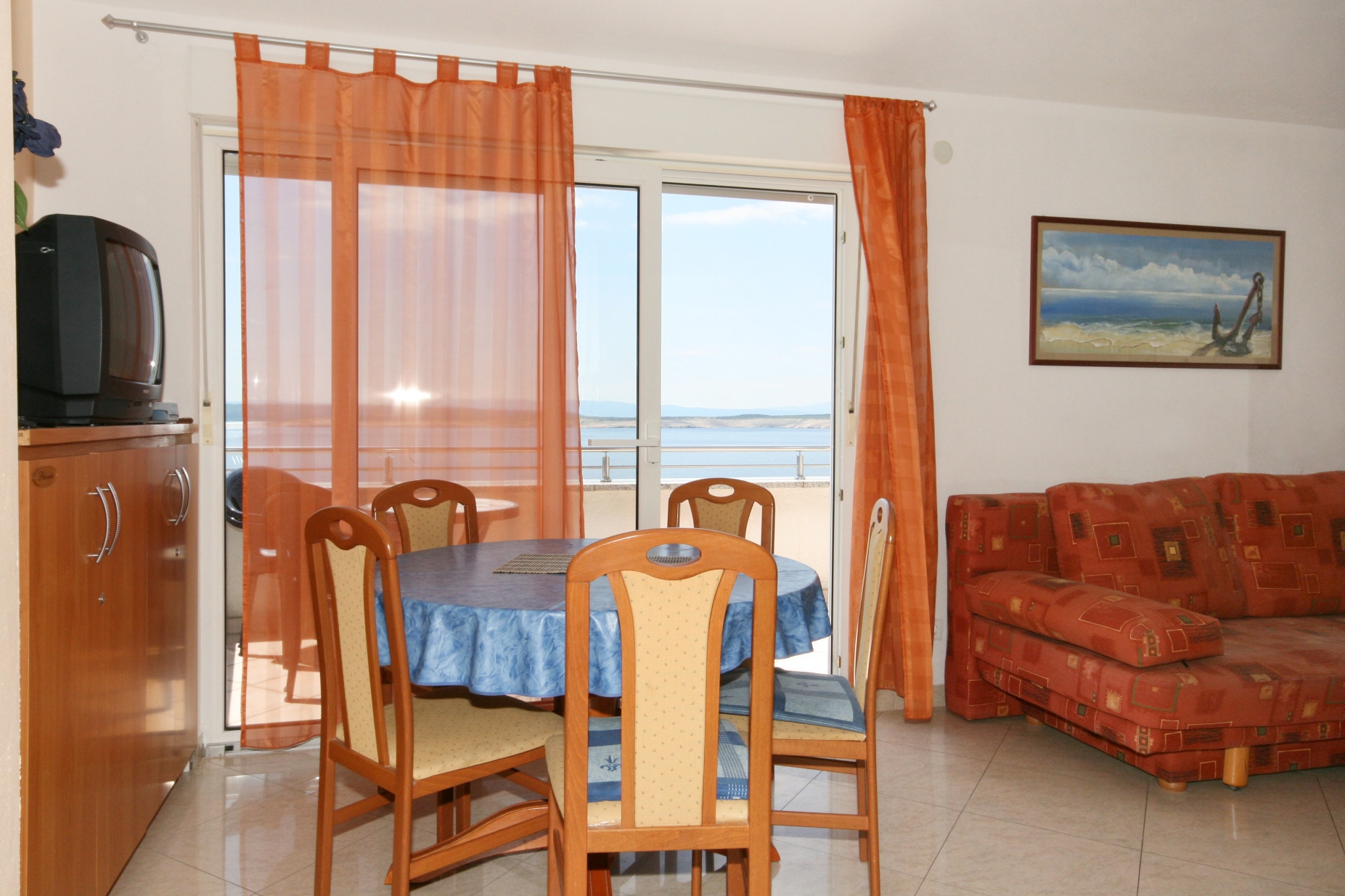One bedroom apartment with balcony and sea view Dramalj, Crikvenica  A-a