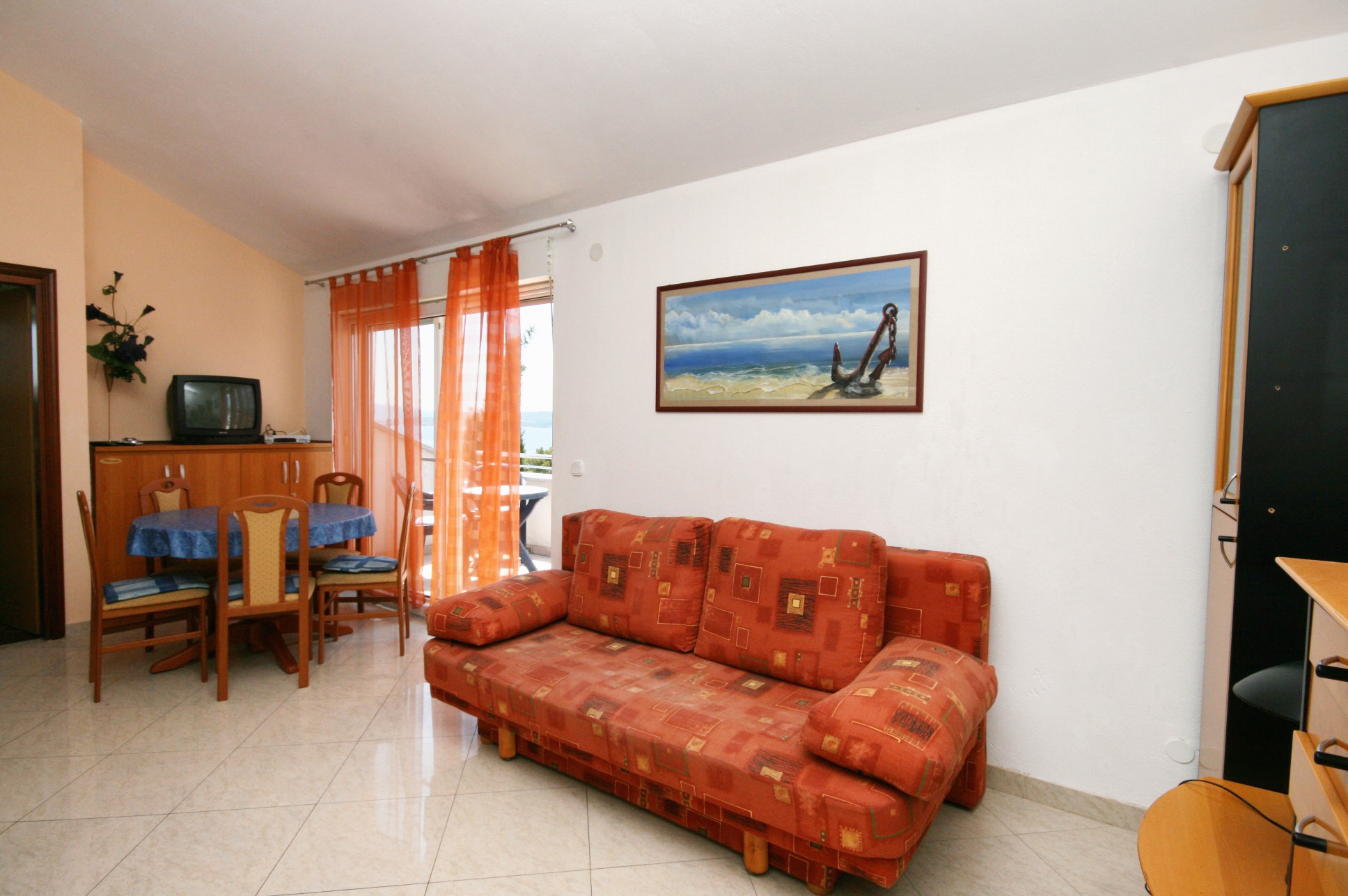 One bedroom apartment with balcony and sea view Dramalj, Crikvenica  A-a