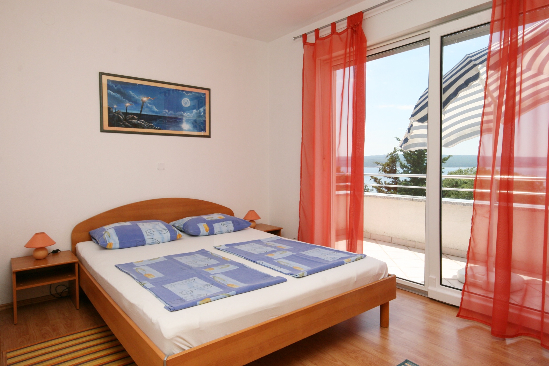 One bedroom apartment with balcony and sea view Dramalj, Crikvenica  A-b