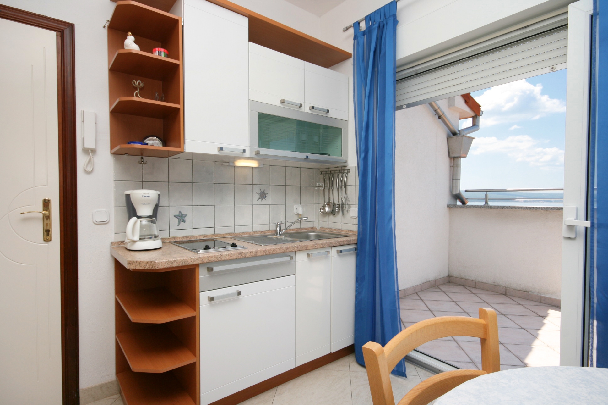 Studio flat with terrace and sea view Dramalj, Crikvenica  AS-b