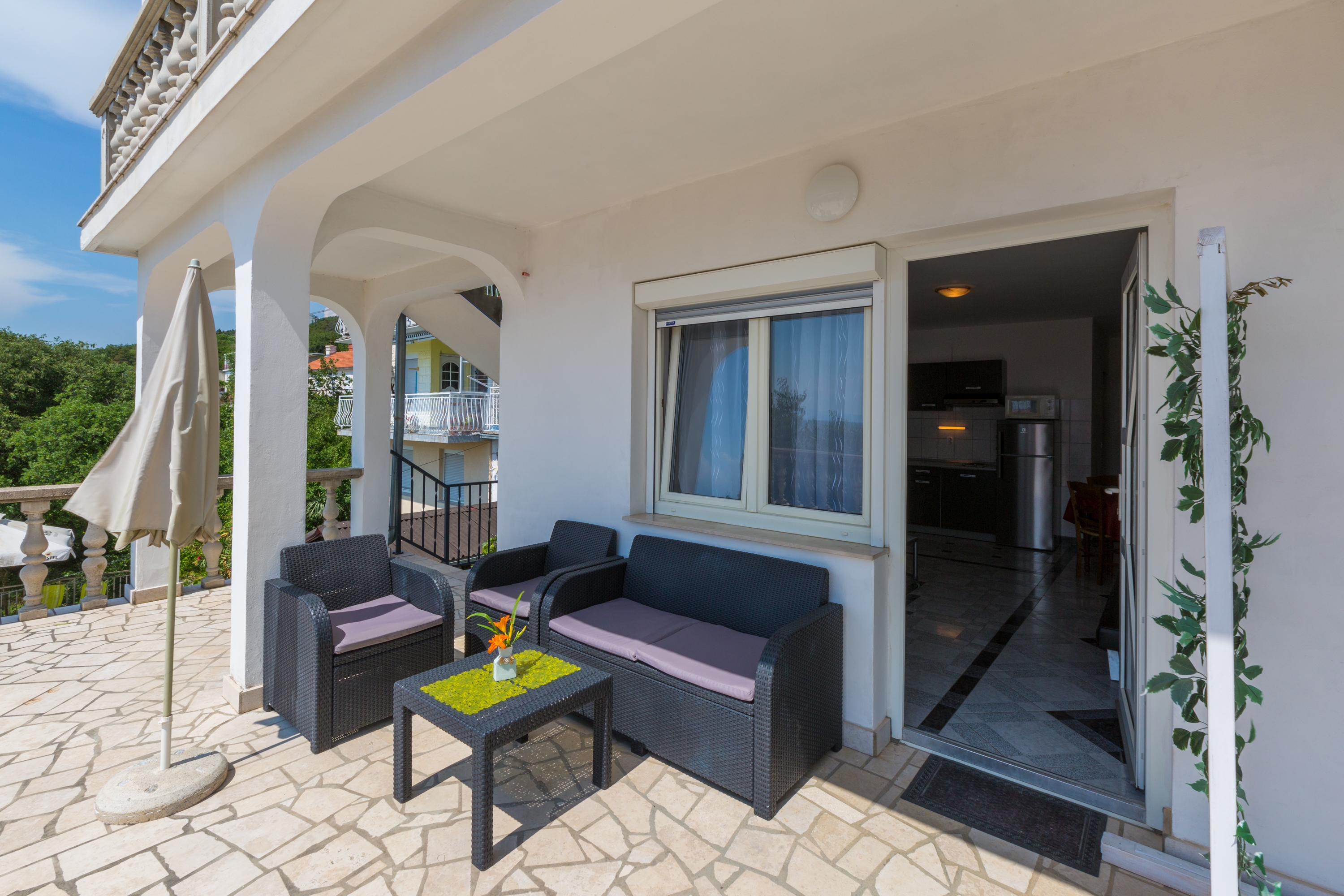 One bedroom apartment with terrace and sea view Dramalj, Crikvenica  A-a