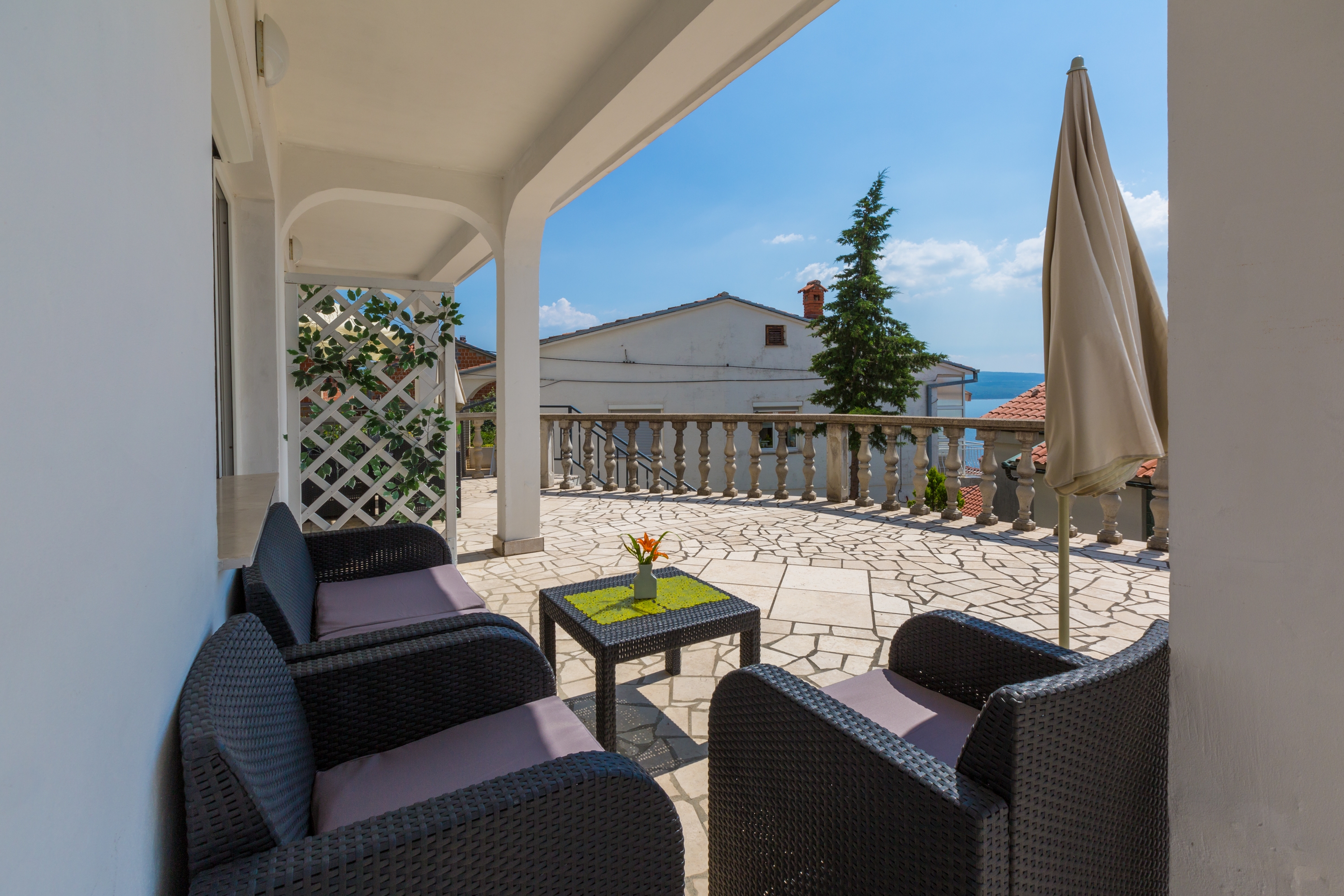 One bedroom apartment with terrace and sea view Dramalj, Crikvenica  A-a