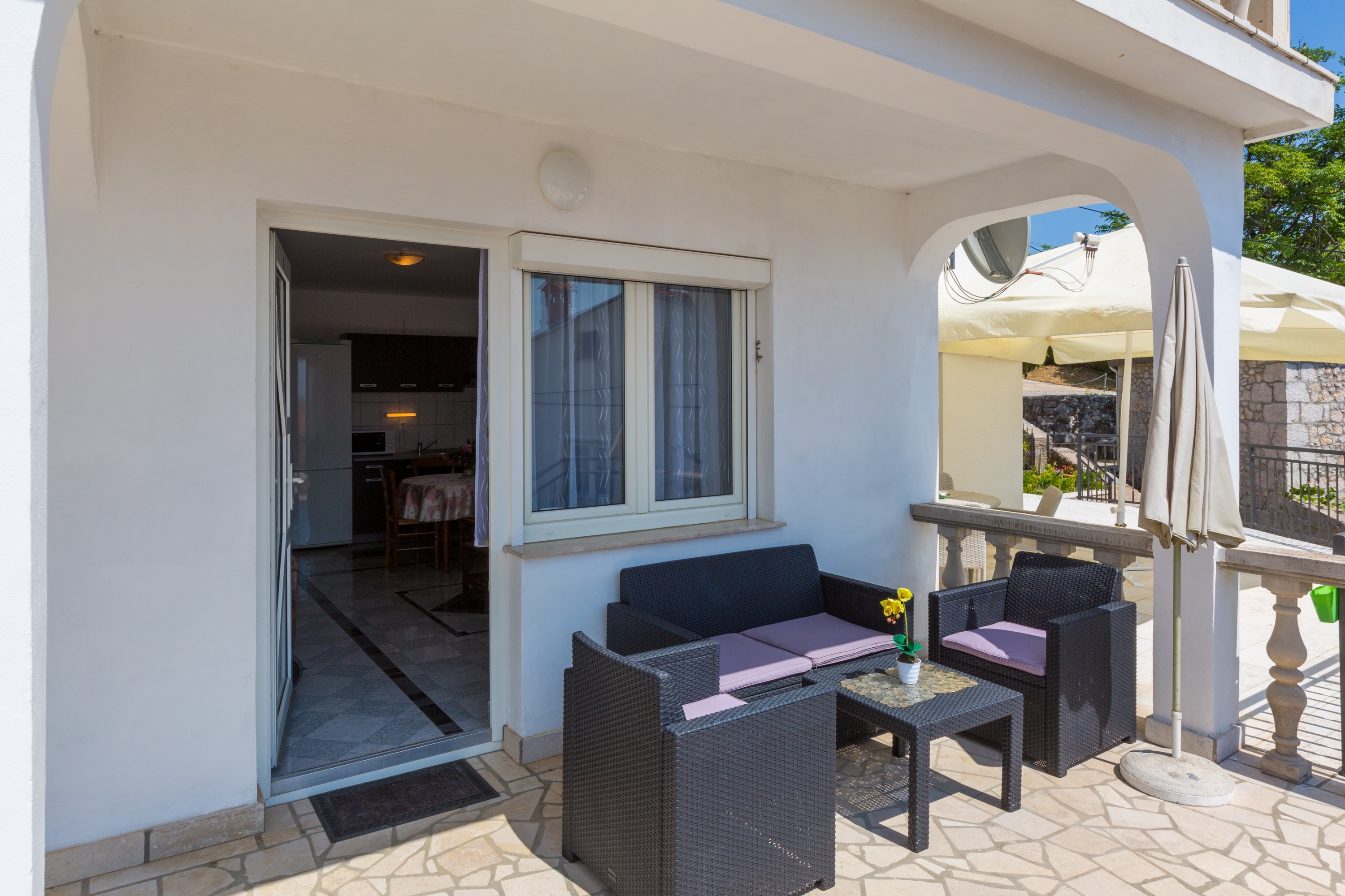 One bedroom apartment with terrace and sea view Dramalj, Crikvenica  A-b