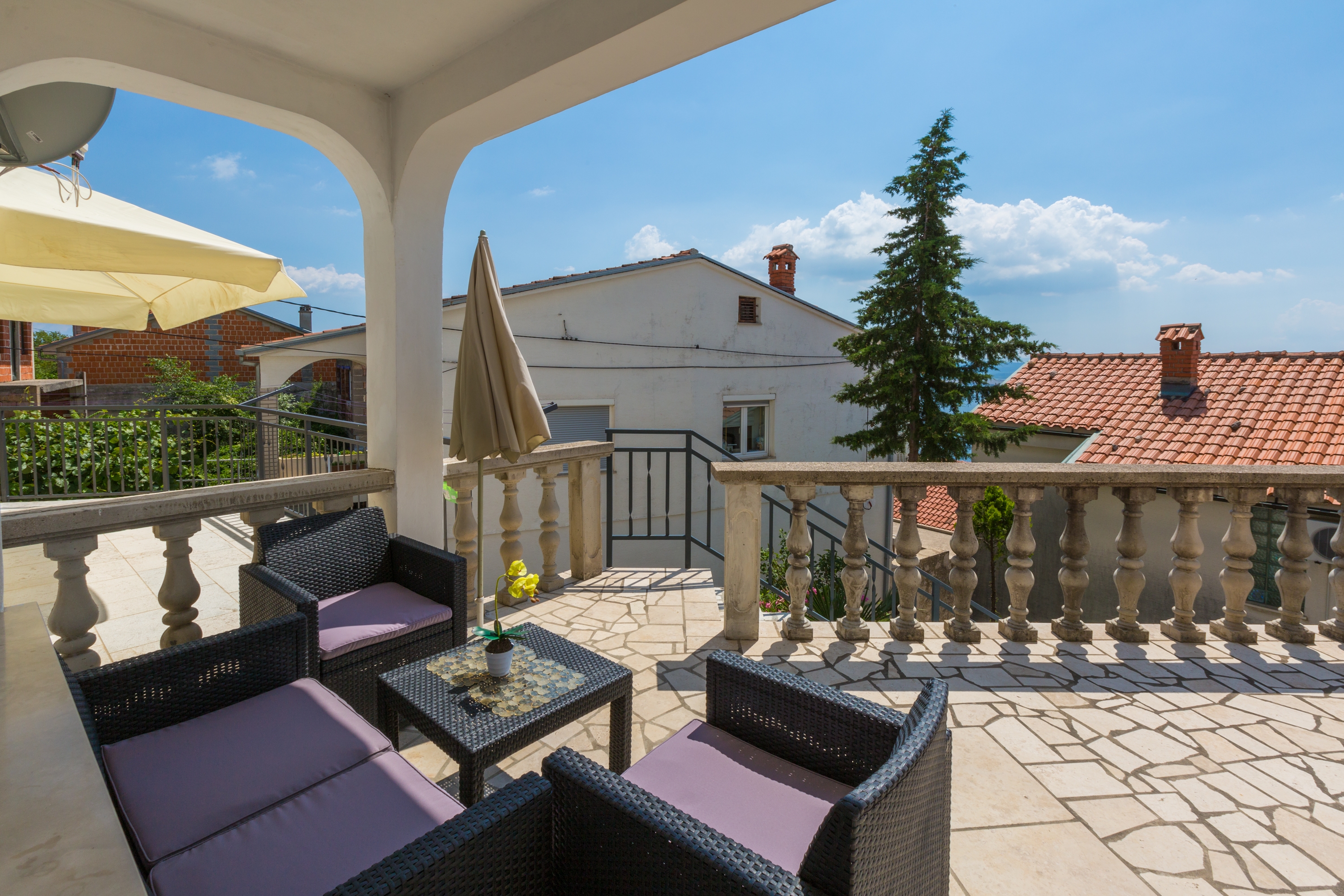 One bedroom apartment with terrace and sea view Dramalj, Crikvenica  A-b