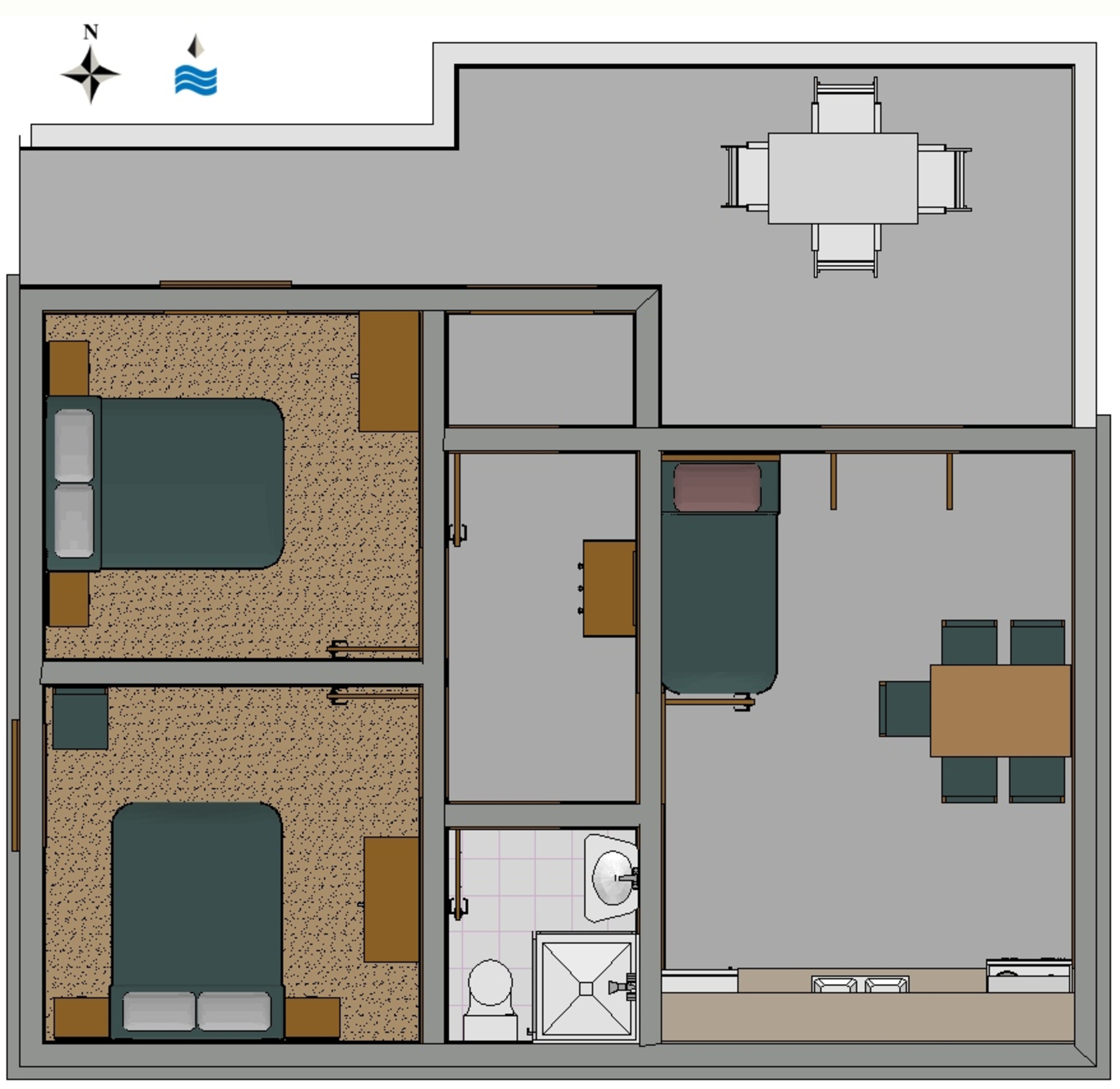 Two bedroom apartment near beach Tri Žala, Korčula  A-a