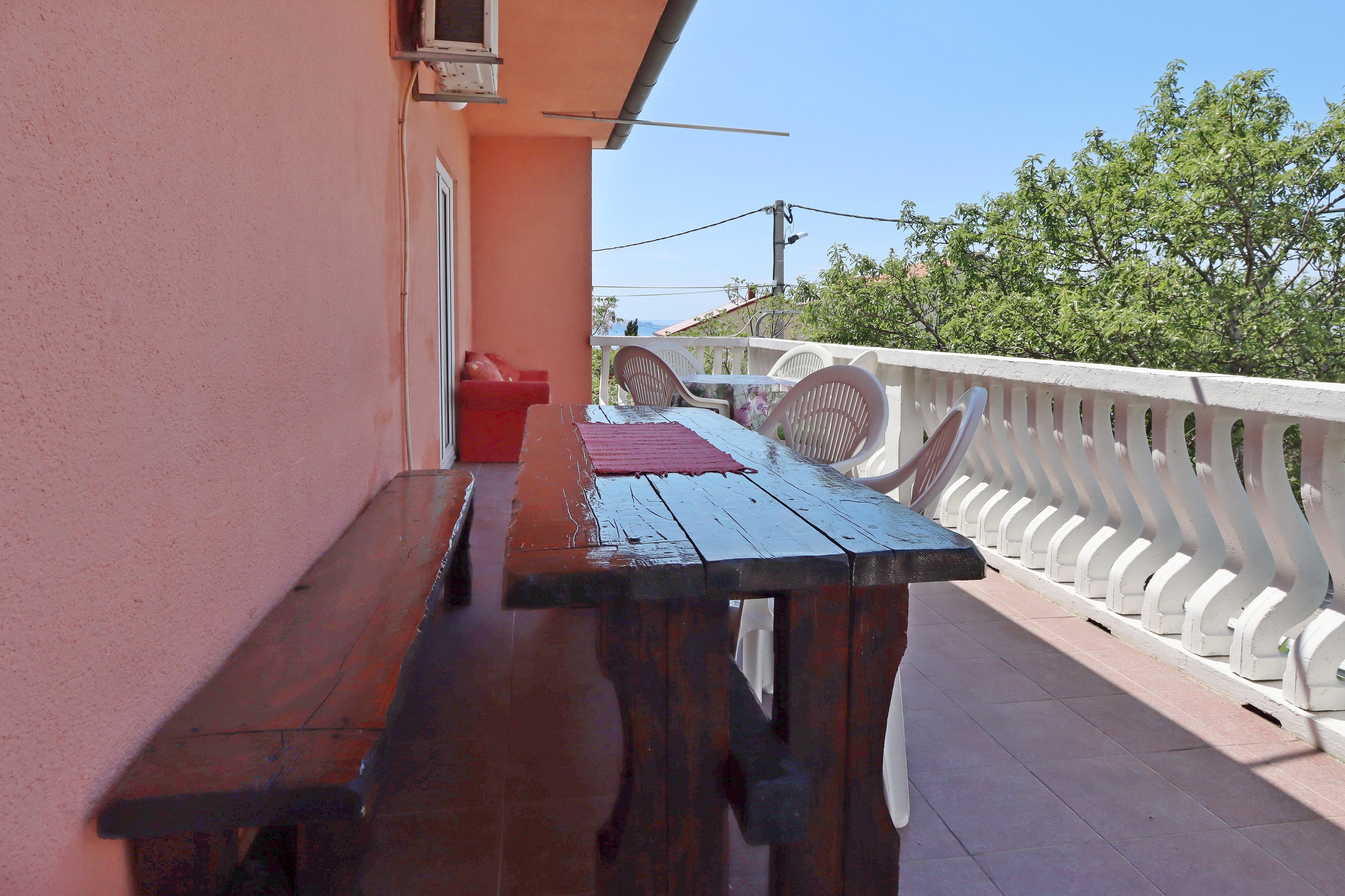 Two bedroom apartment with terrace and sea view Senj  A-b