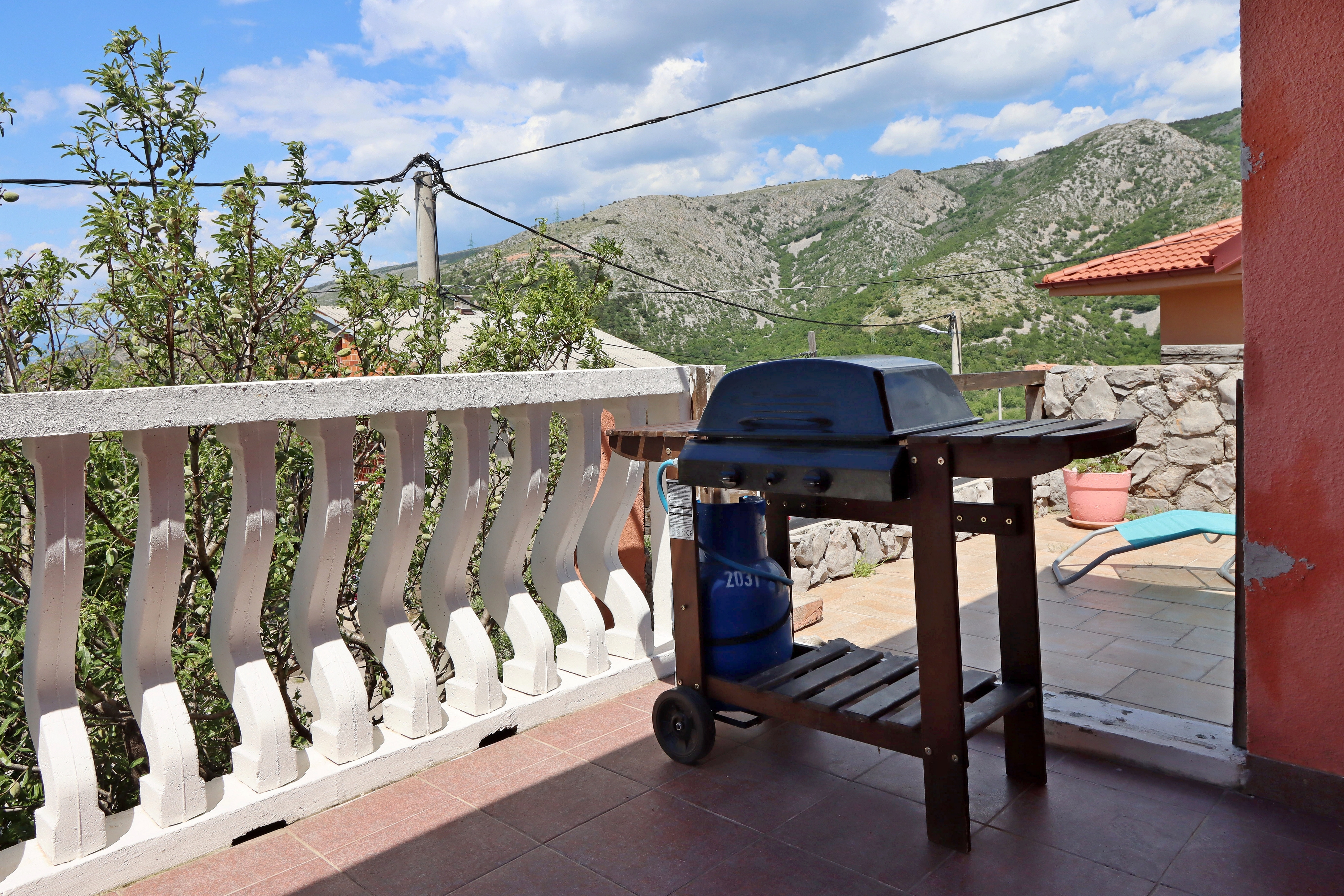 Two bedroom apartment with terrace and sea view Senj  A-b