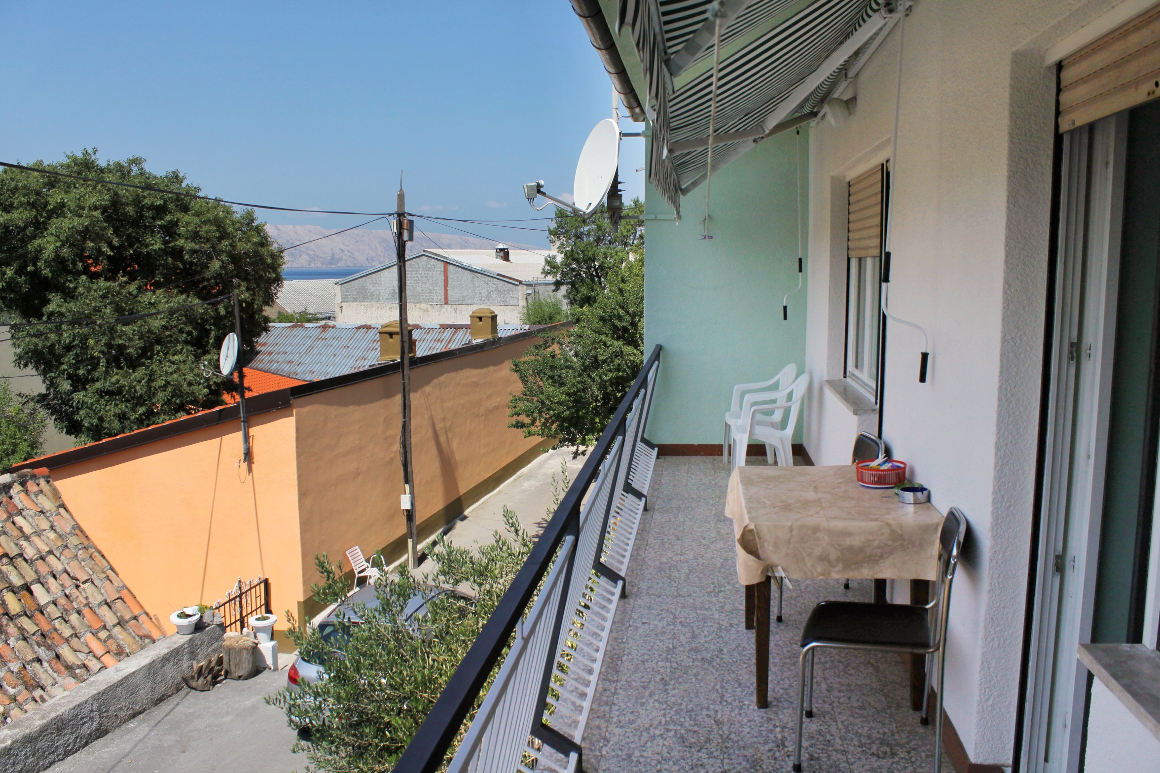Three bedroom apartment with balcony and sea view Senj  A-a