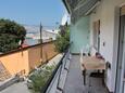 Senj, Balcony in the apartment, with a sea view and WiFi.