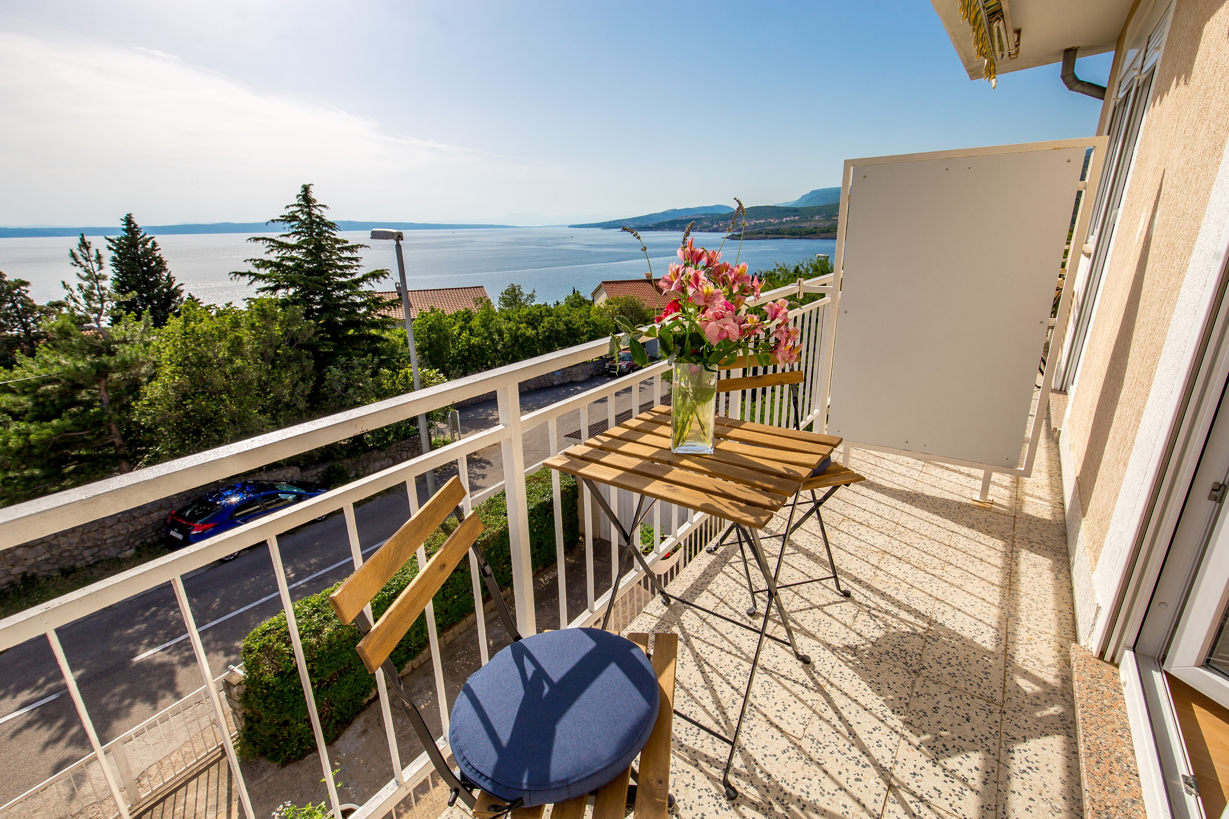 One bedroom apartment with balcony and sea view Klenovica, Novi Vinodolski  A-b