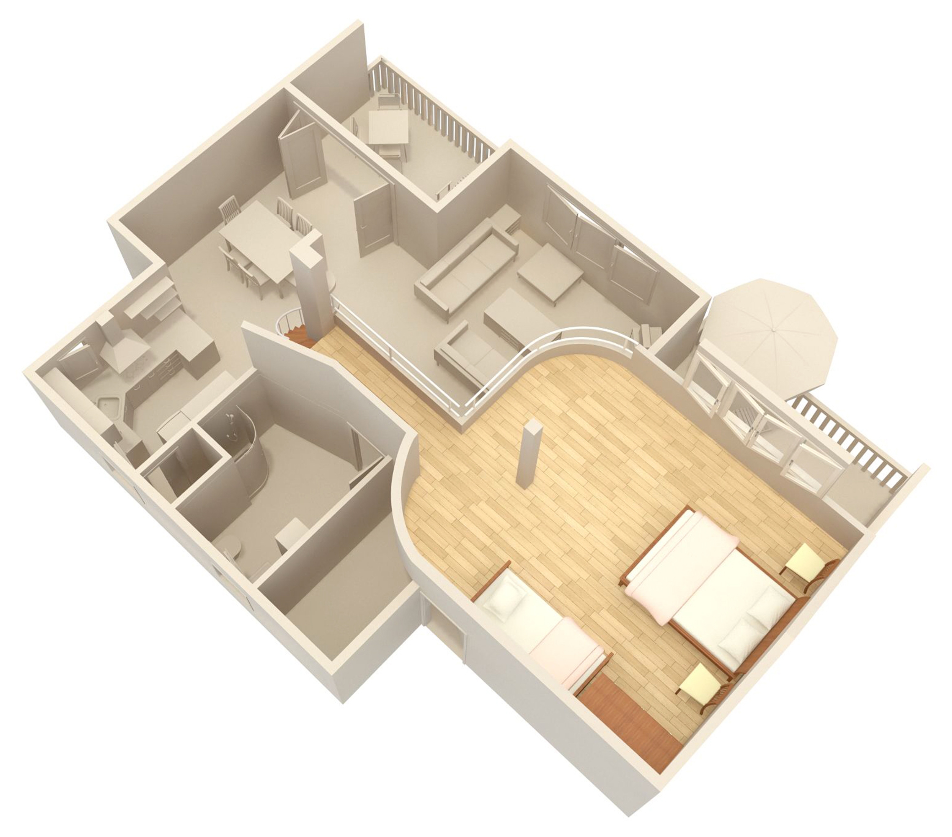 Two bedroom apartment with balcony and sea view Crikvenica  A-c