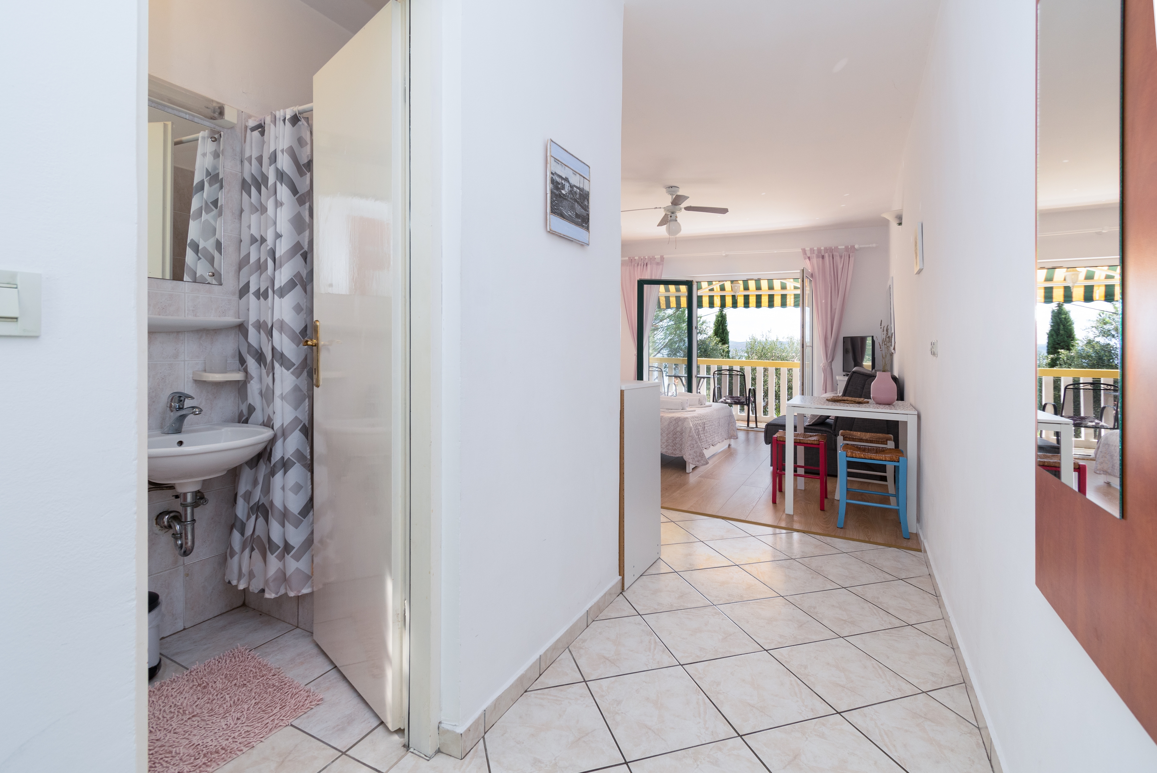 Studio flat with balcony and sea view Crikvenica  AS-b