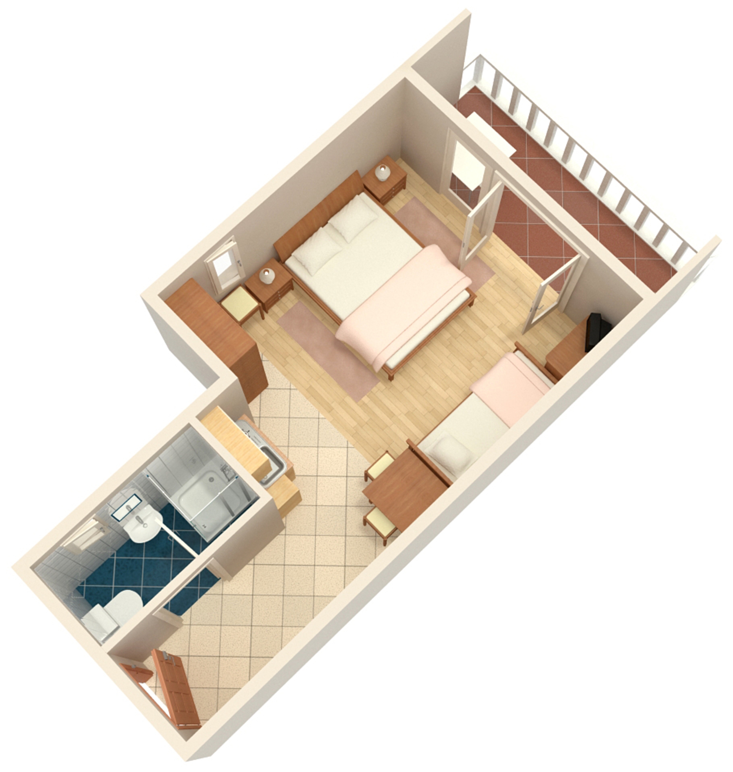 Studio flat with balcony and sea view Crikvenica  AS-b