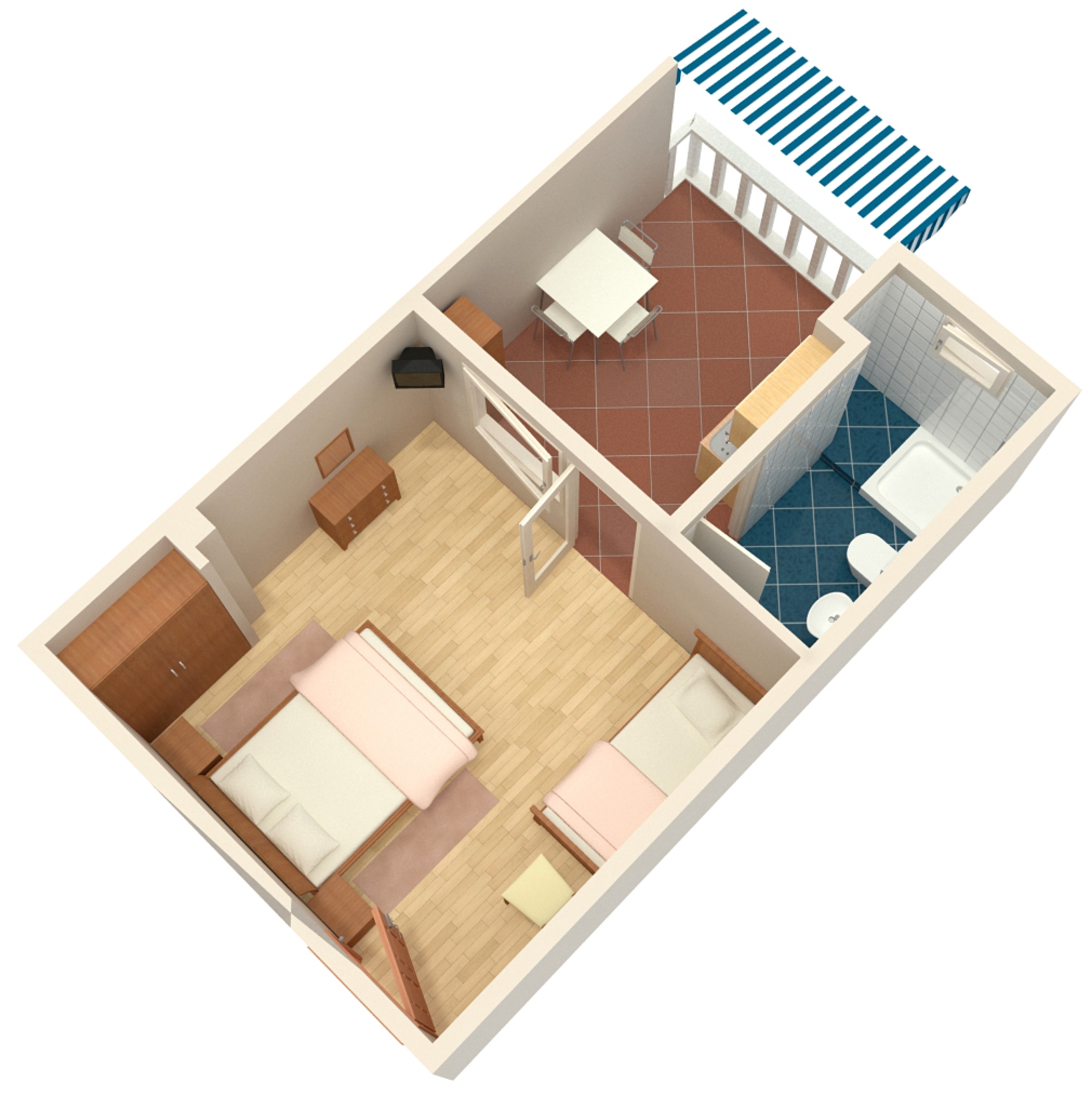Studio flat with terrace and sea view Crikvenica  AS-d