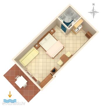 Plan Dramalj, Plan in the studio-apartment, WIFI.
