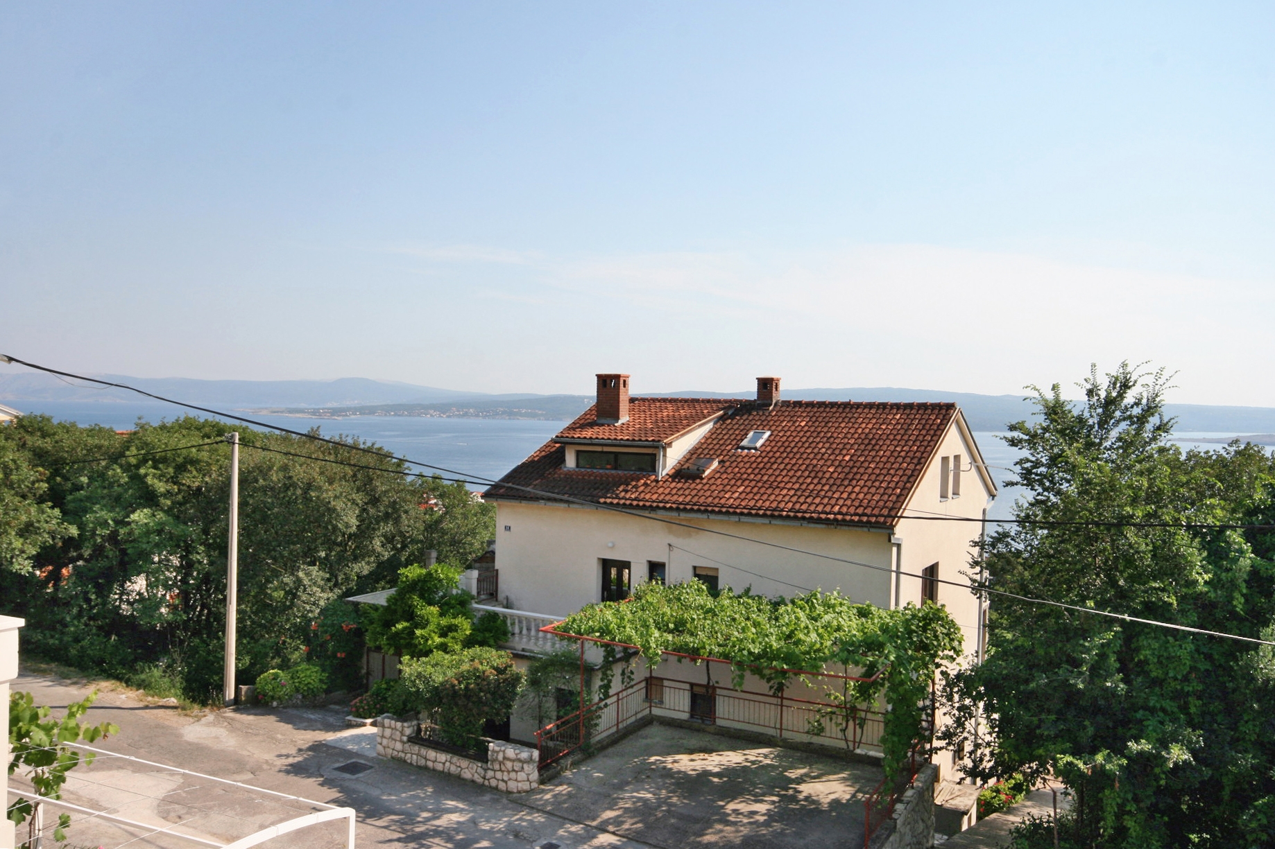 Three bedroom apartment with terrace and sea view Dramalj, Crikvenica  A-c