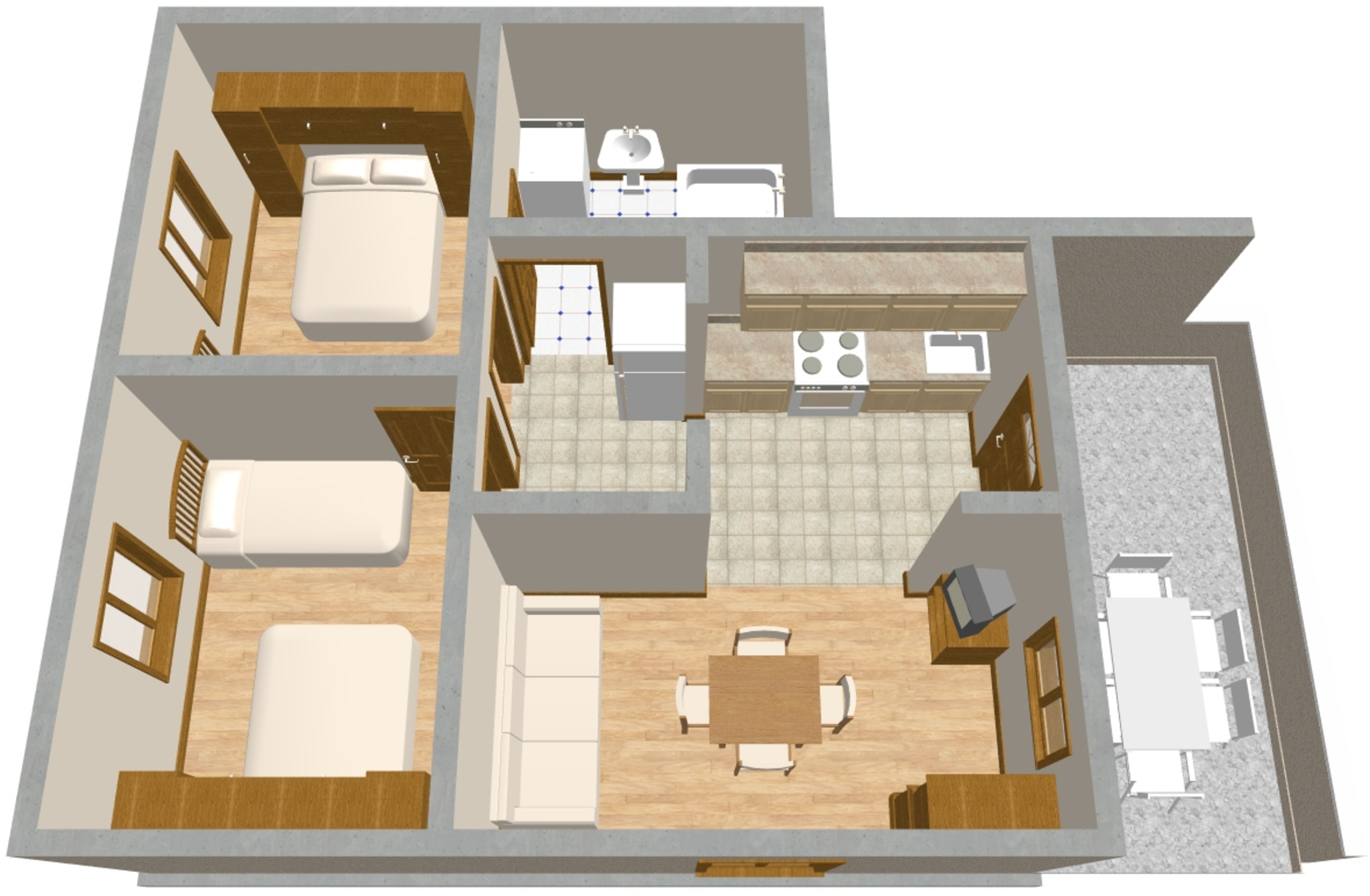 Two bedroom apartment near beach Brna, Korčula  A-a