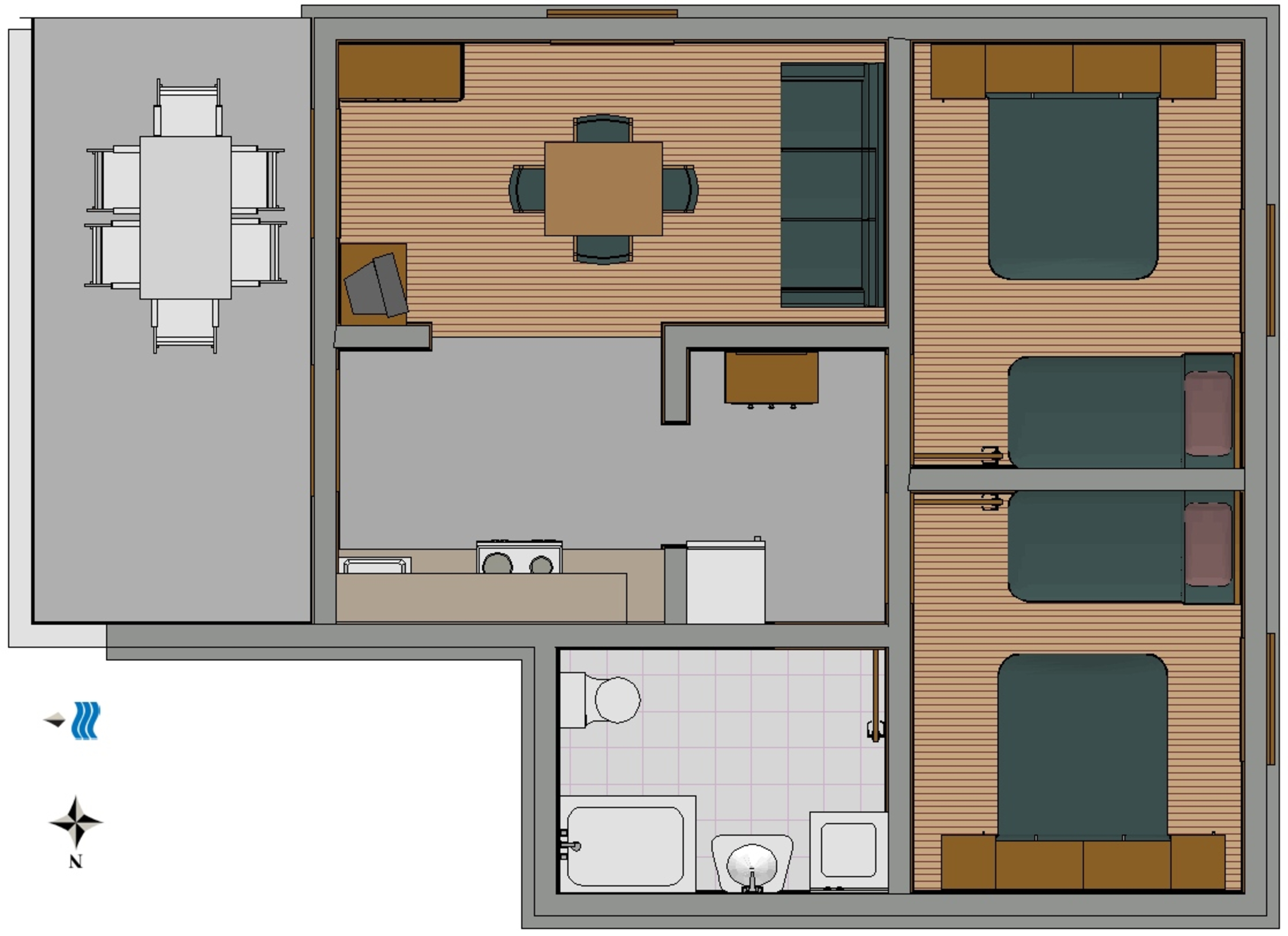 Two bedroom apartment near beach Brna, Korčula  A-a