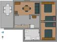 Brna, Plan in the apartment, (pet friendly).