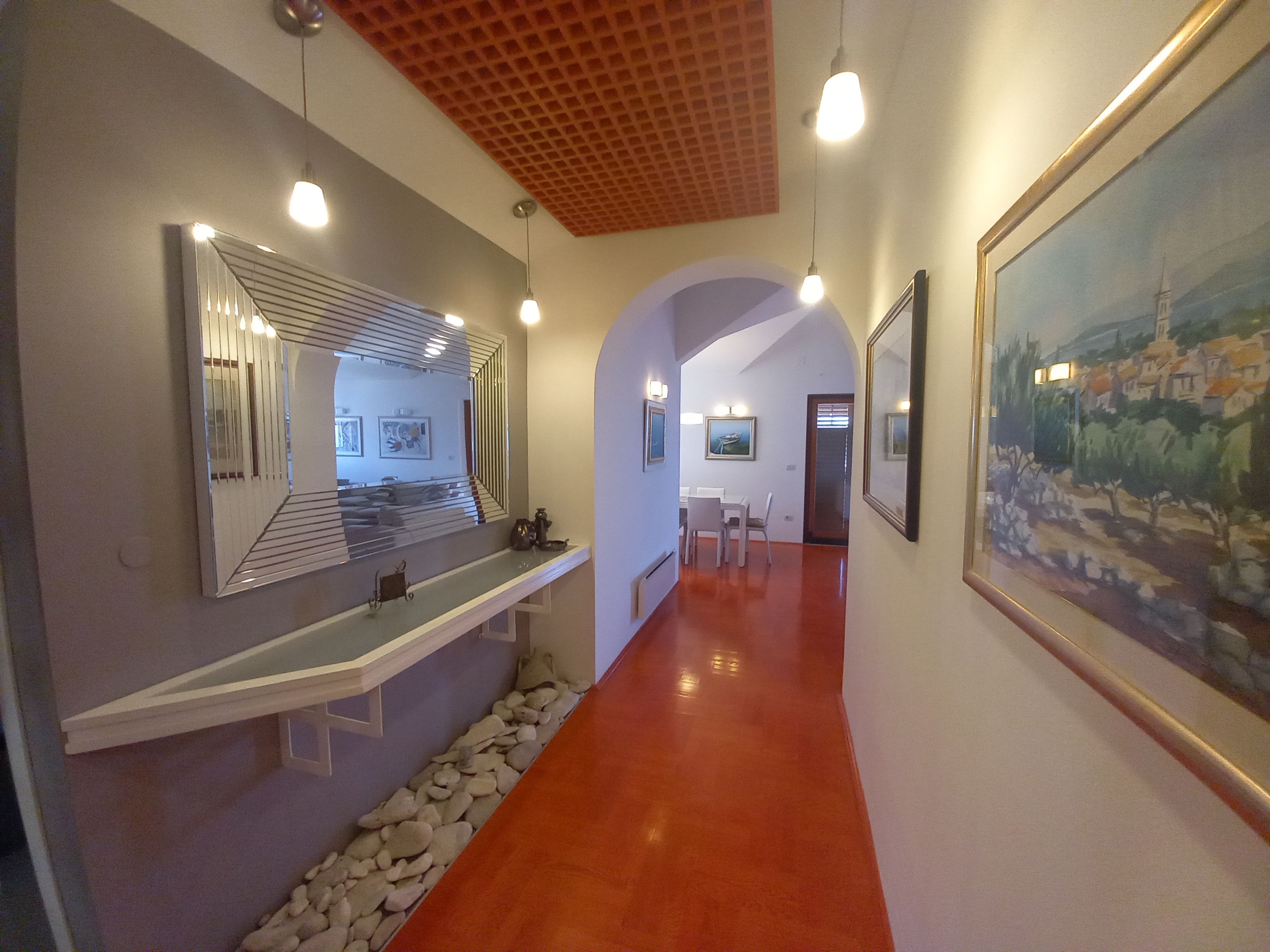 Three bedroom apartment with terrace and sea view Postira, Brač  A-i