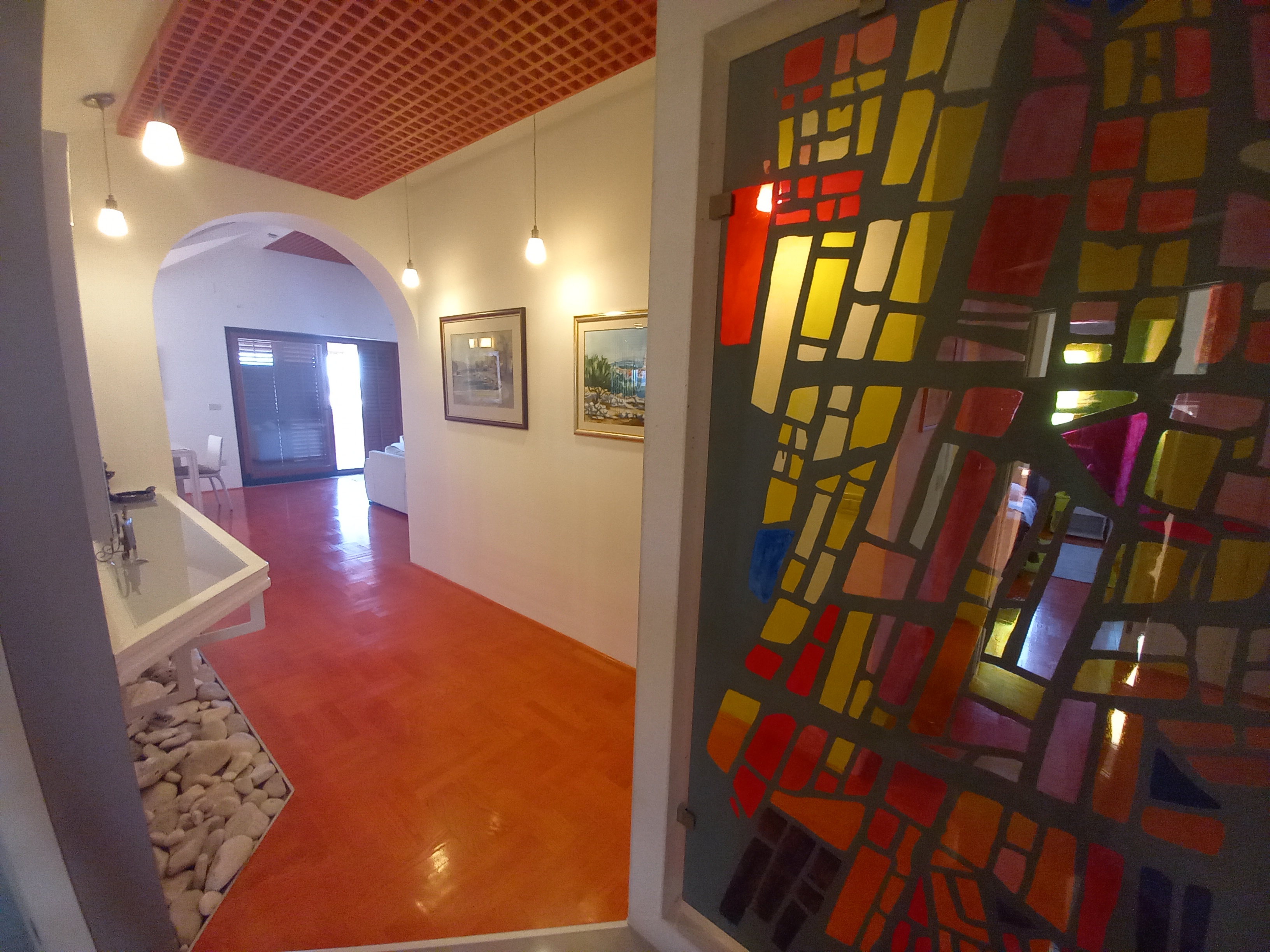 Three bedroom apartment with terrace and sea view Postira, Brač  A-i