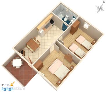 Plan Bol, Plan in the apartment, dopusteni kucni ljubimci i WIFI.
