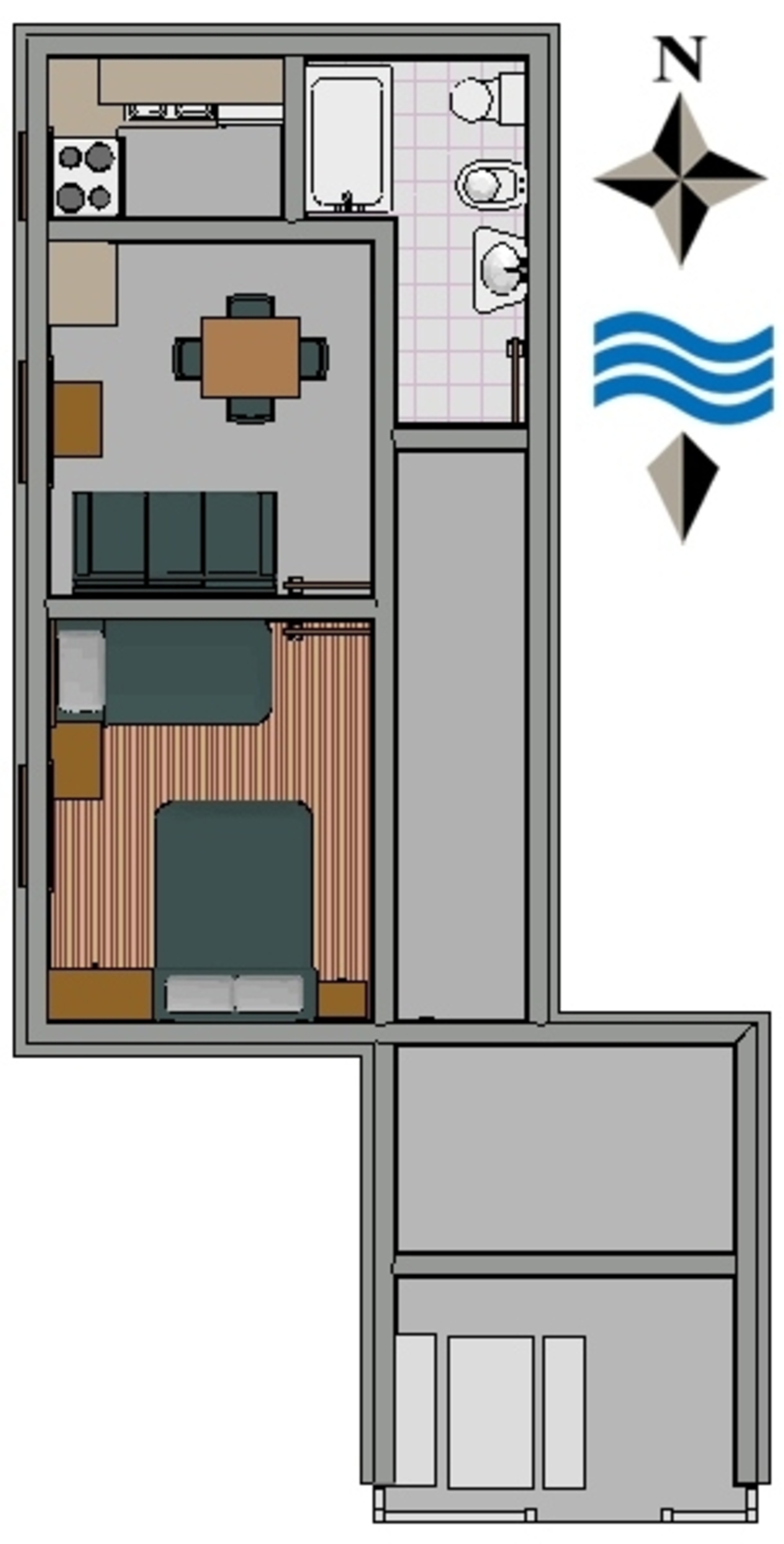 One bedroom apartment near beach Sućuraj, Hvar  A-c