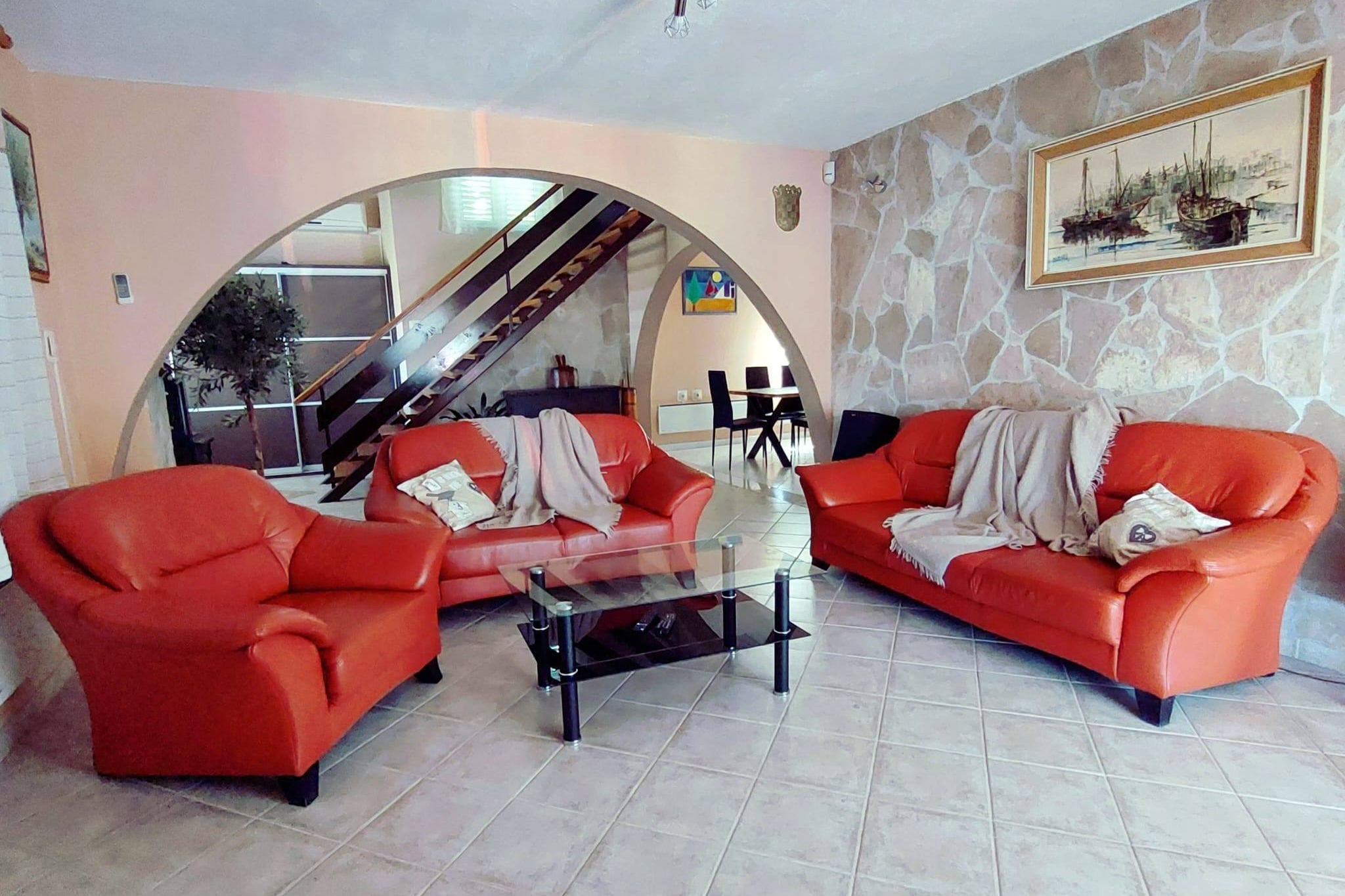 Three bedroom house with terrace and sea view Škrip, Brač  K