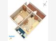 Jelsa, Půdorys v ubytování typu apartment, domácí mazlíčci povoleni a WiFi.