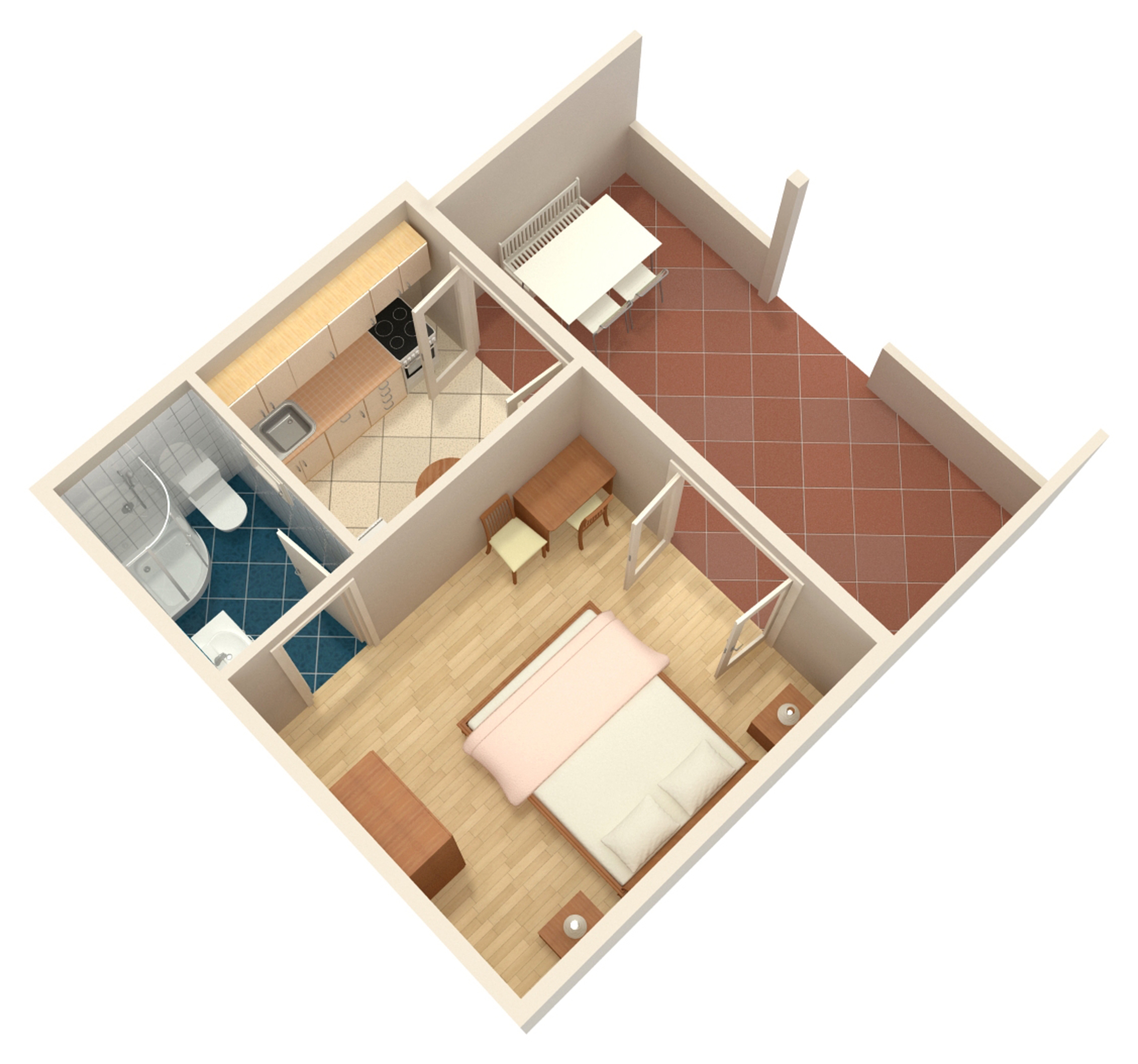 One bedroom apartment with terrace Stari Grad, Hvar  A-b