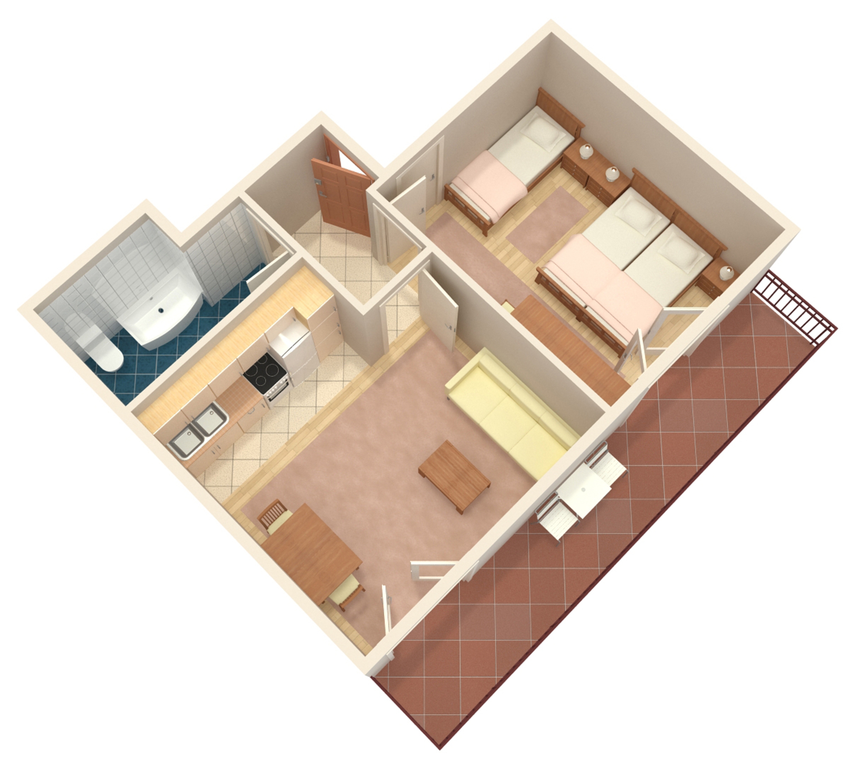 One bedroom apartment with balcony Stari Grad, Hvar  A-f