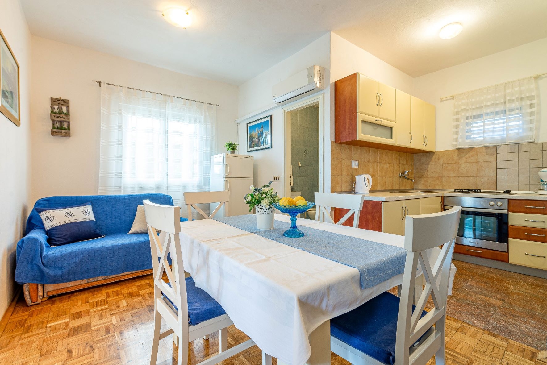 Dvosobni apartma Z balkonom in pogledom na morje Kožino, Zadar  A-b