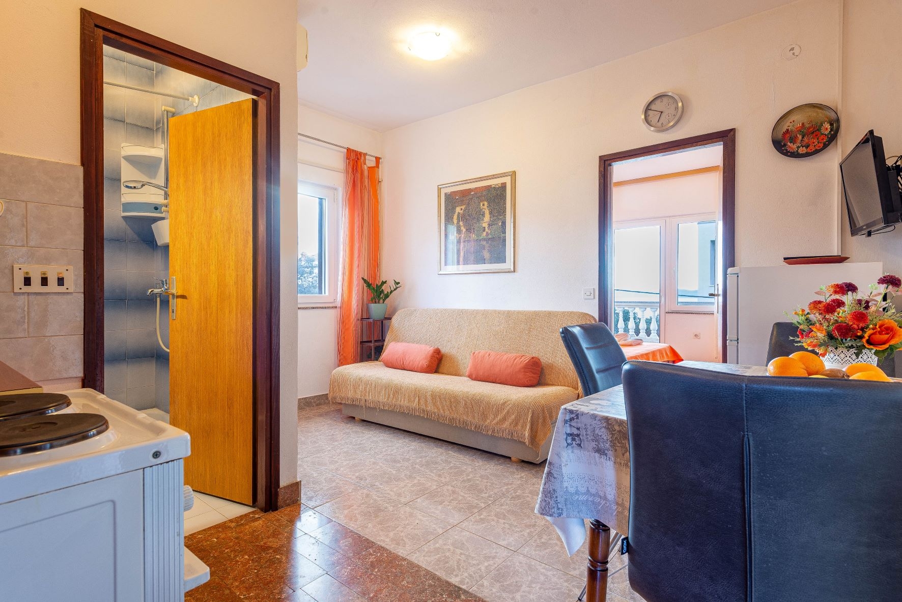 One bedroom apartment with terrace and sea view Kožino, Zadar (A-5749-c)