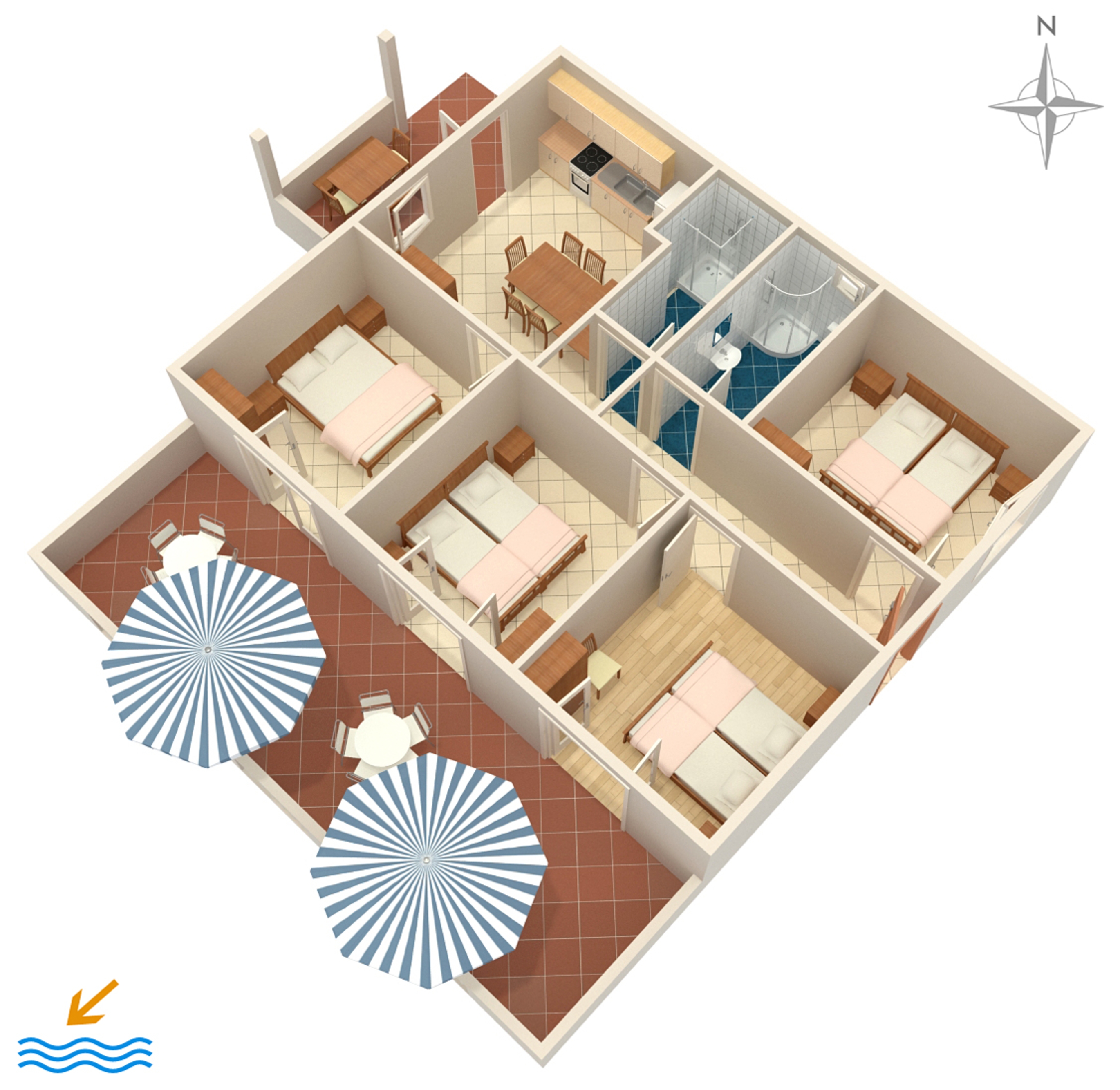 Four bedroom apartment near beach Cove Torac, Hvar  A-a
