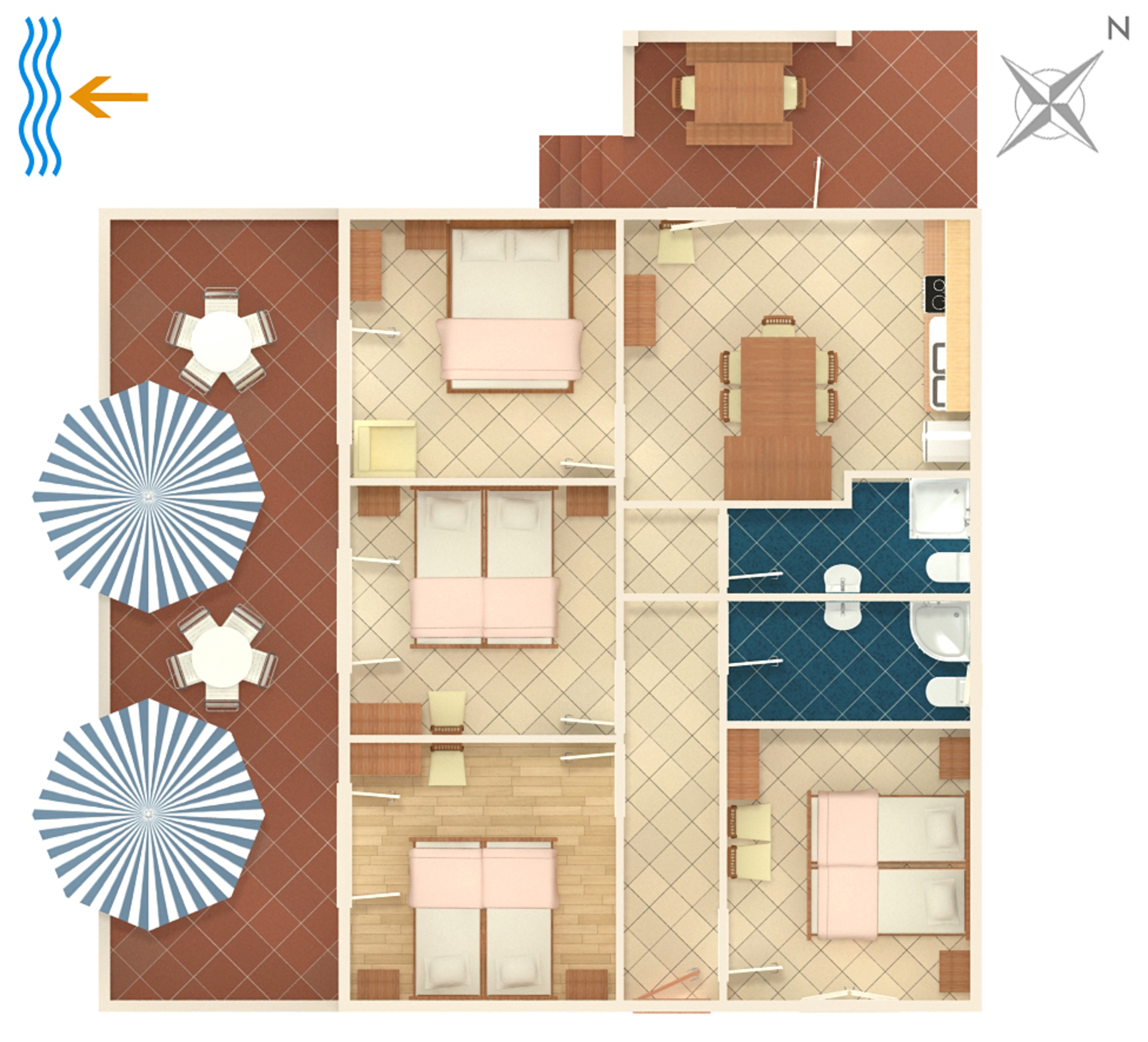 Four bedroom apartment near beach Cove Torac, Hvar  A-a