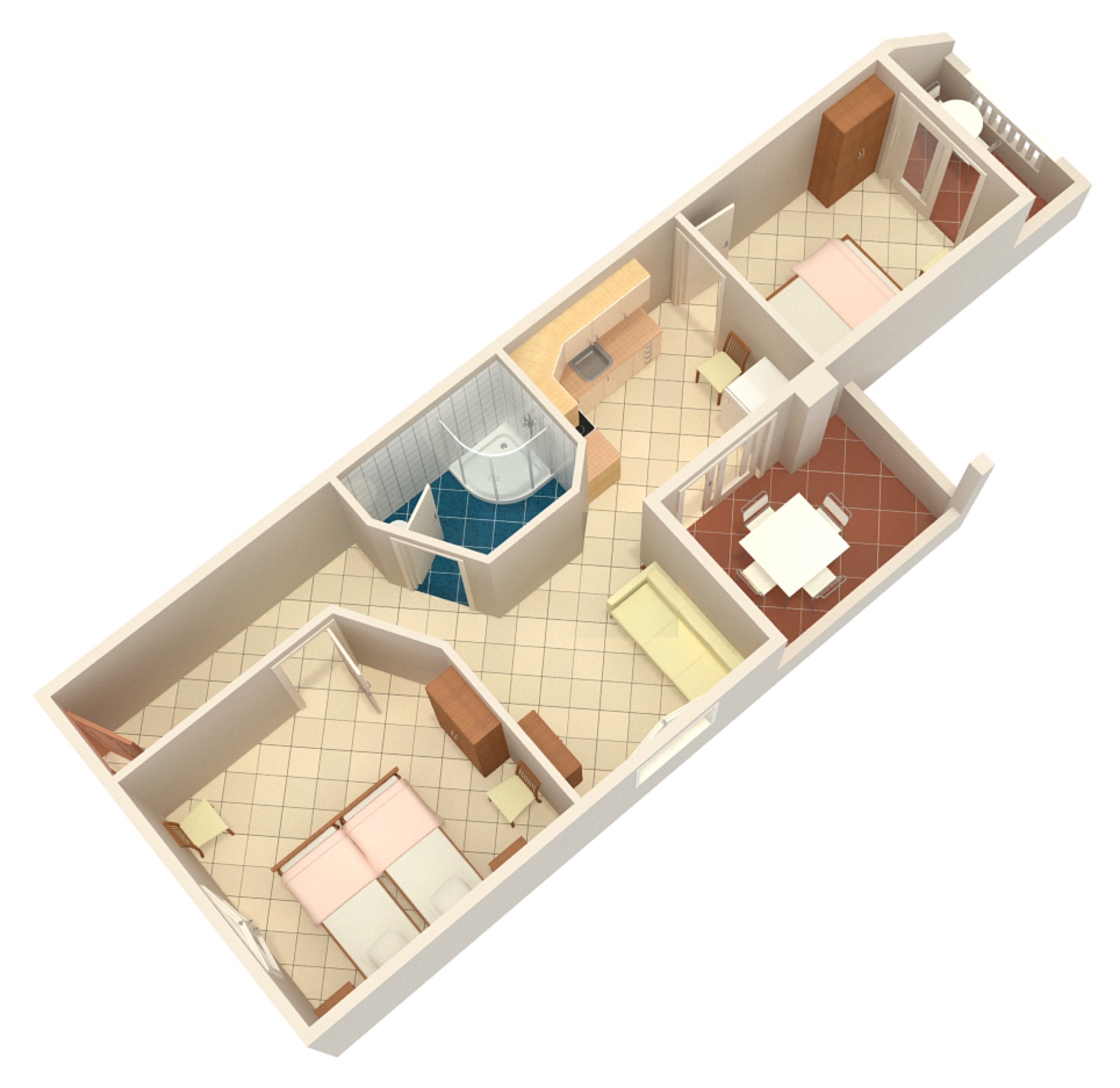 Two bedroom apartment near beach Cove Torac, Hvar  A-b